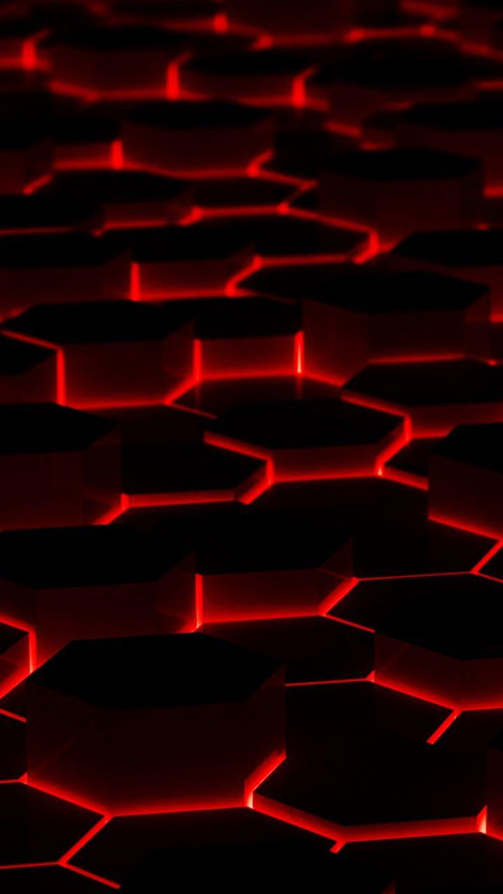 Red Hexagon Wallpapers Top Free Red Hexagon Backgrounds Wallpaperaccess