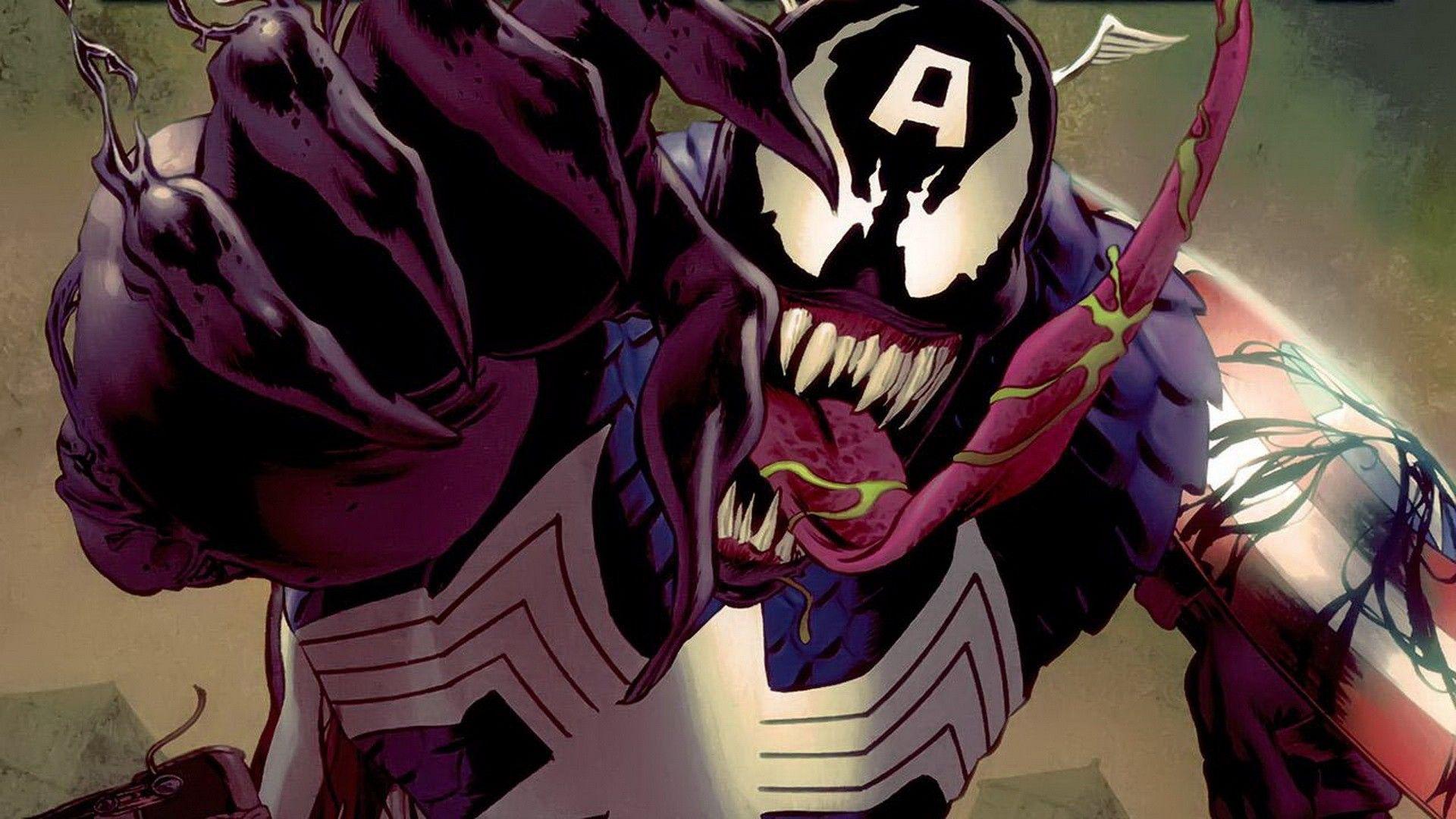 1920x1080 Comics Venom Captain America villains Marvel Comics wallpaperx1080