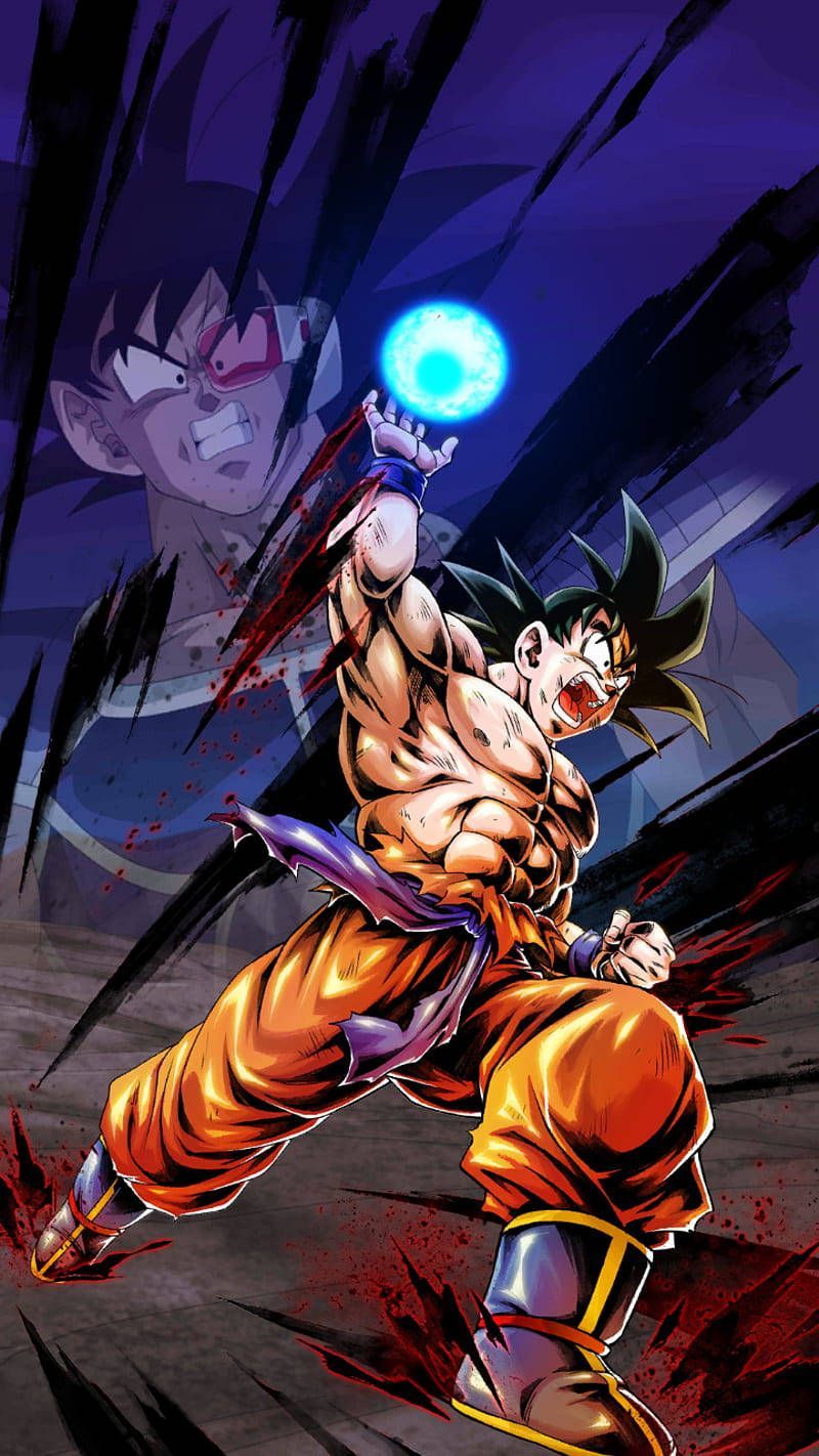 800x1422 Download free Goku Spirit Bomb With Raditz Wallpaper