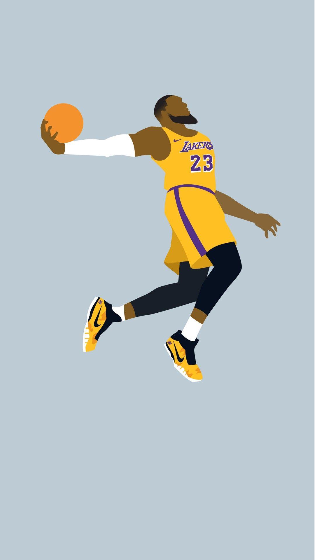 1080x1920 Hình Nền iPhone HD LeBron James LA Lakers.  Bóng rổ 2019