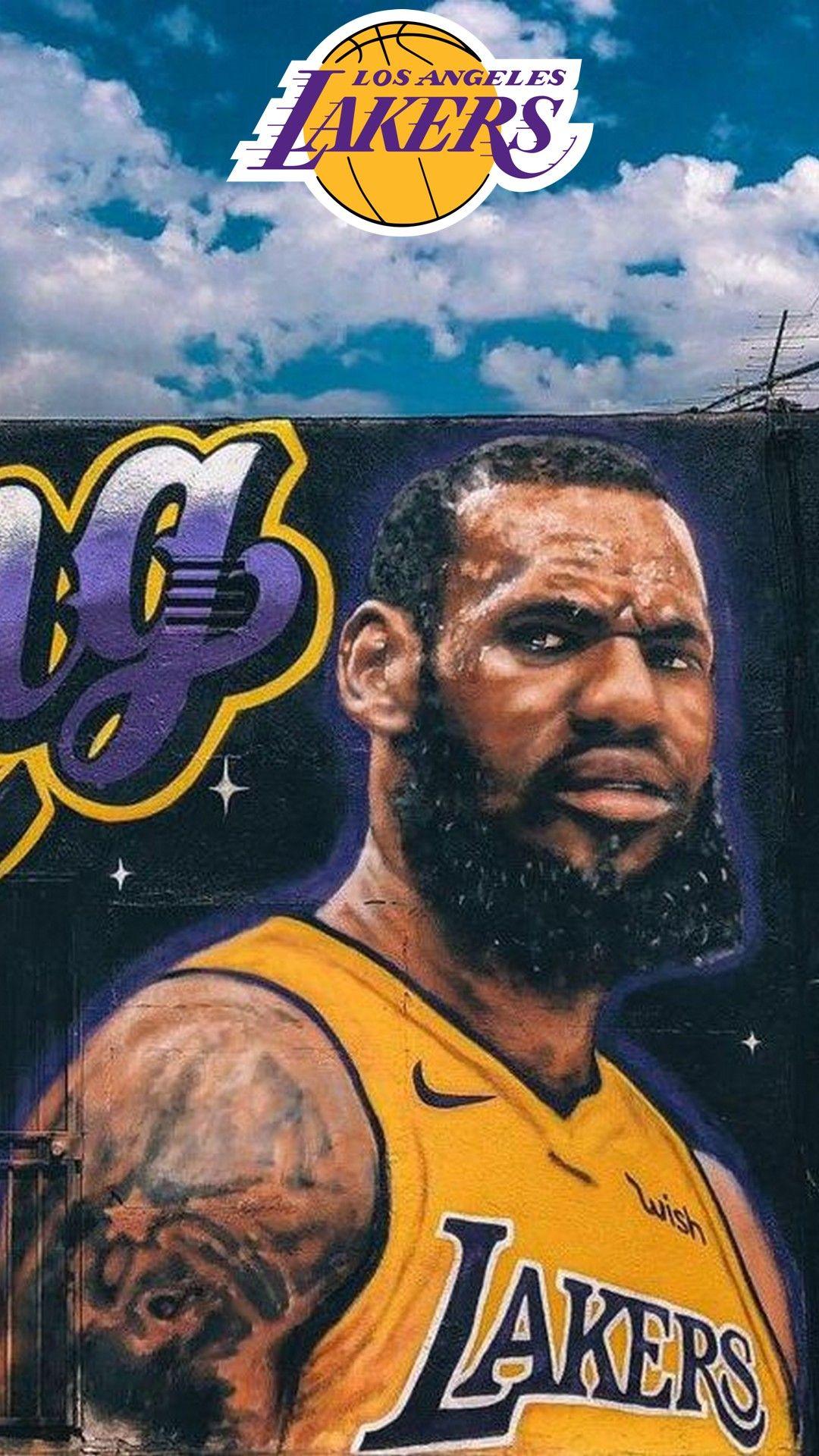 Hình nền iPhone 8 1080x1920 LA Lakers LeBron James.  Bóng rổ 2019