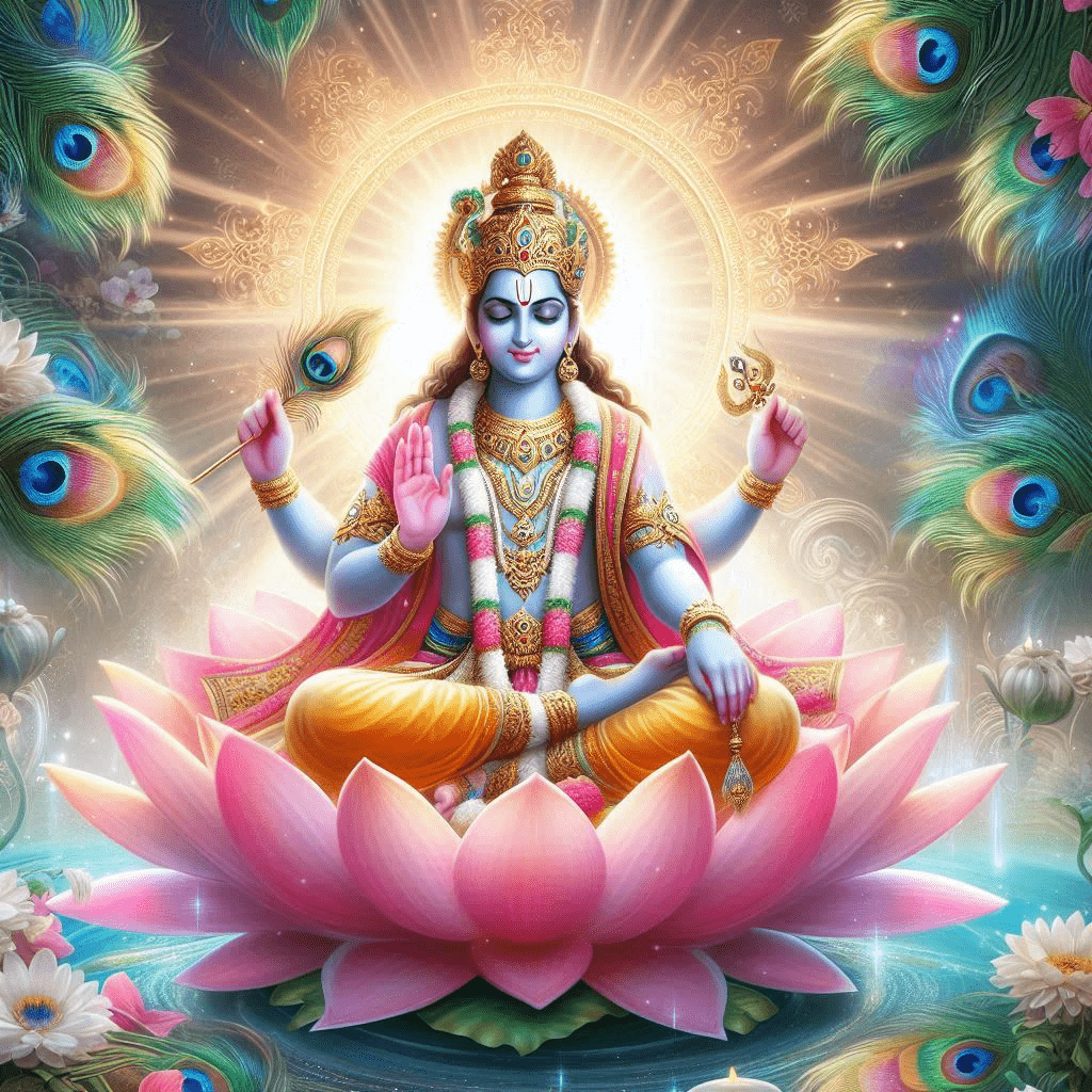 1024x1024 Lord Vishnu HD Wallpaper. भगवान