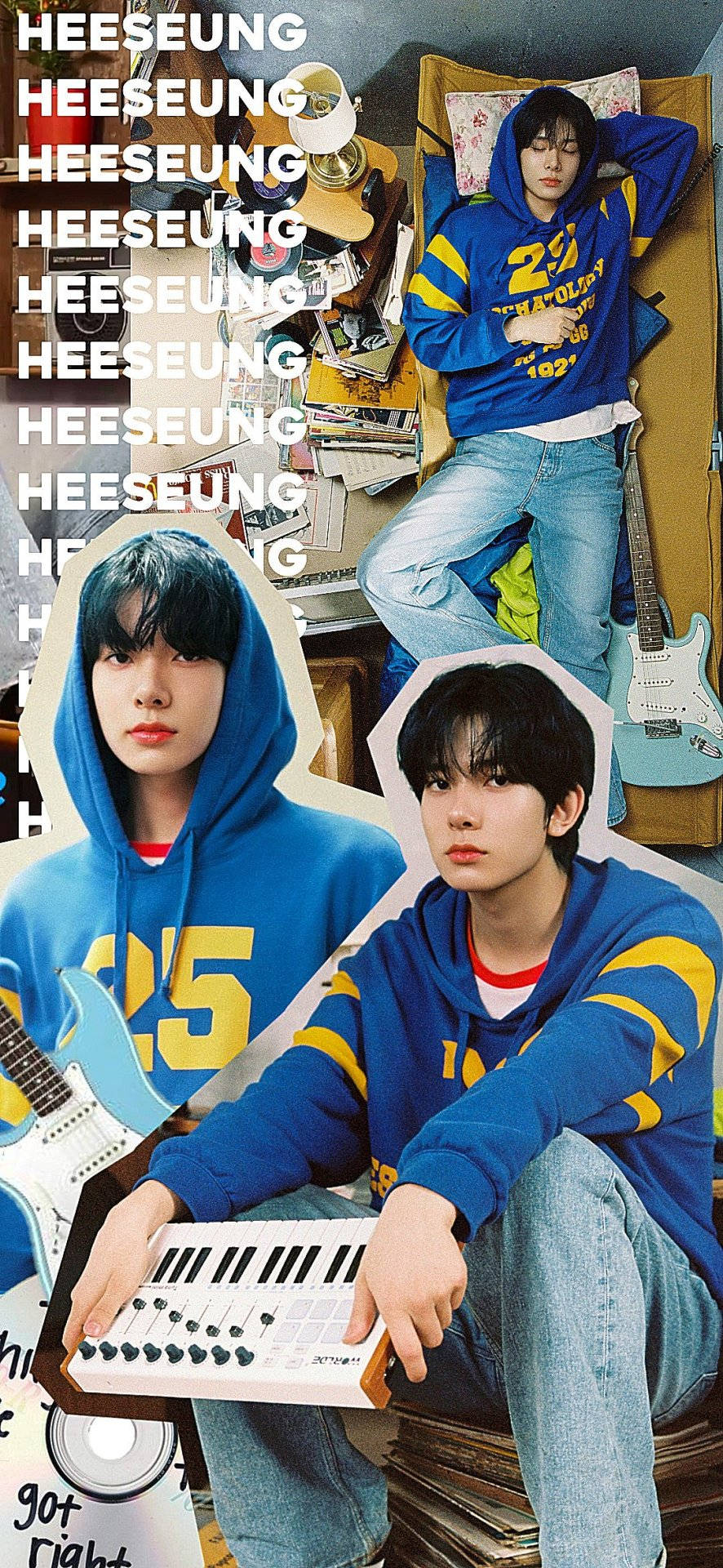 886x1920 Download Awesome Enhypen Heeseung Collage Phone Wallpaper