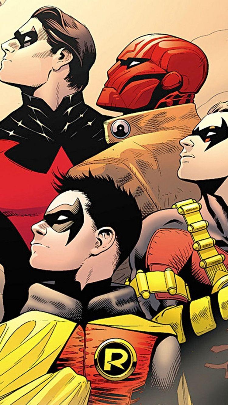 750x1334 Comics Batman & Robin (750x1334) Wallpaper