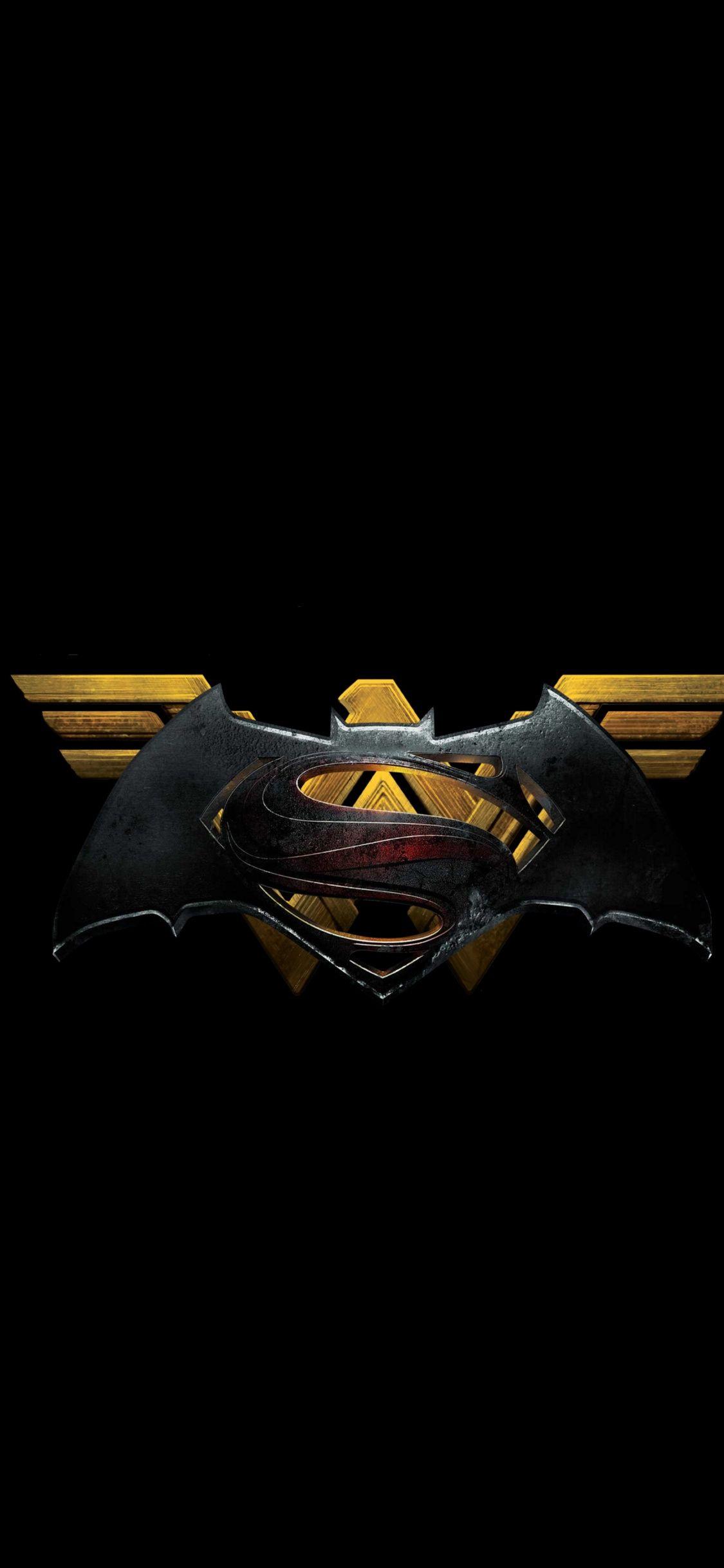 1125x2436 Download 1125x2436 wallpaper logo, wonder woman, superman
