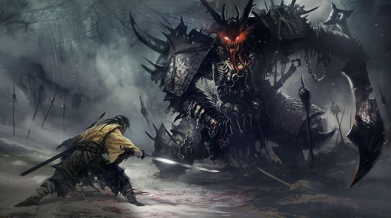 1297x722 Japanese Mythology. Immortal Samurai: Coded of Life