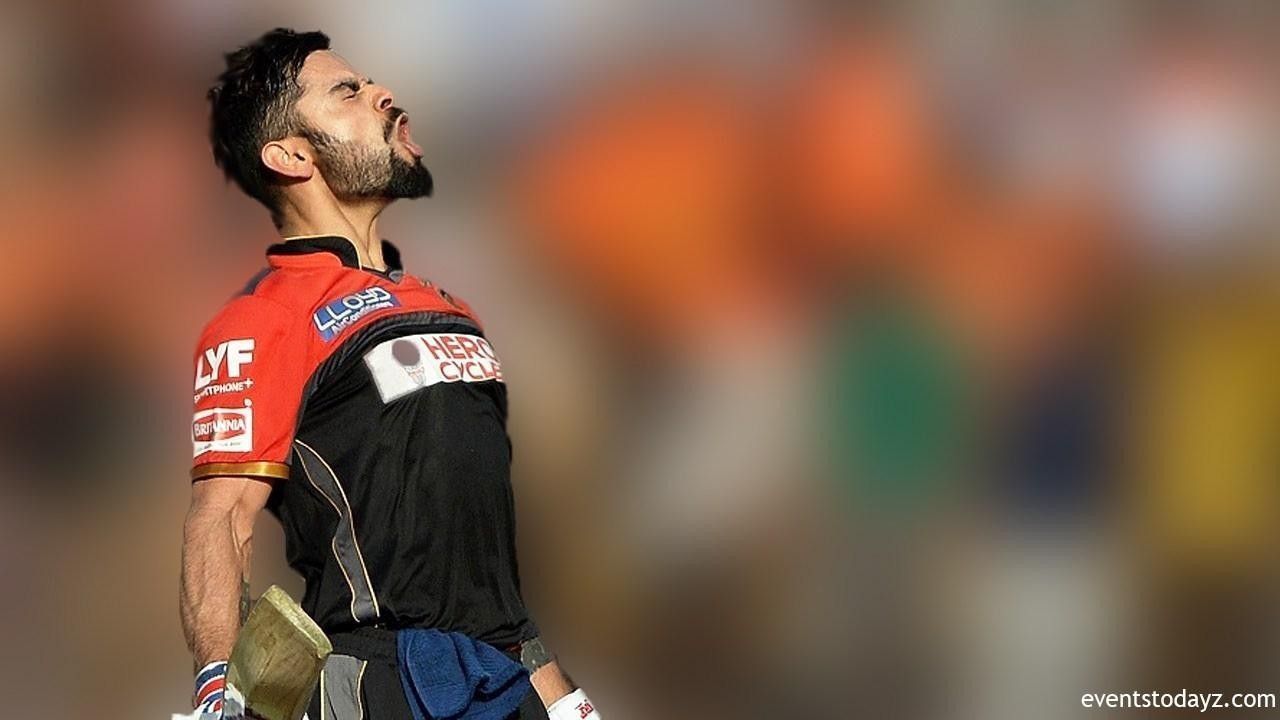 1280x720 Virat Kohli in Black and Red Uniform