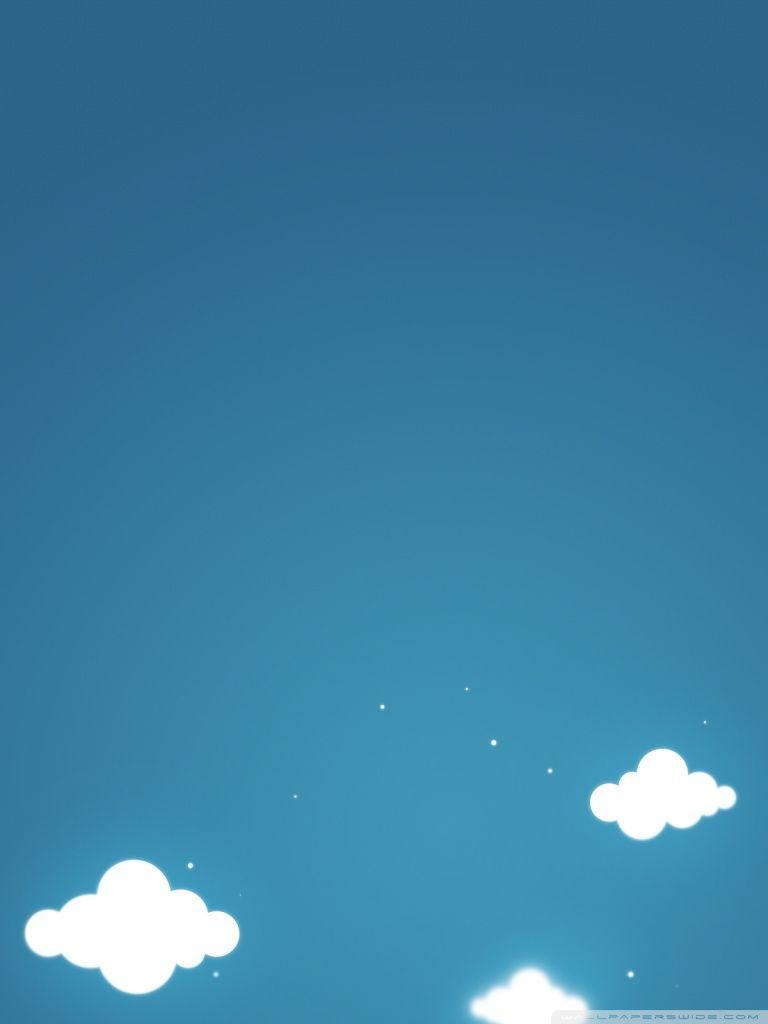 768x1024 Cartoon Clouds And Blue Sky ❤ 4K HD Desktop Wallpaper