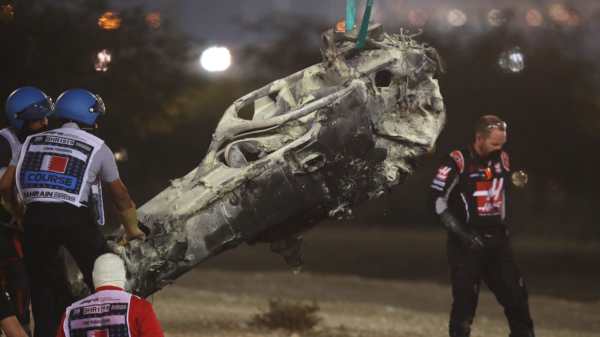 1920x1080 Romain Grosjean's Torched F1 Car Is