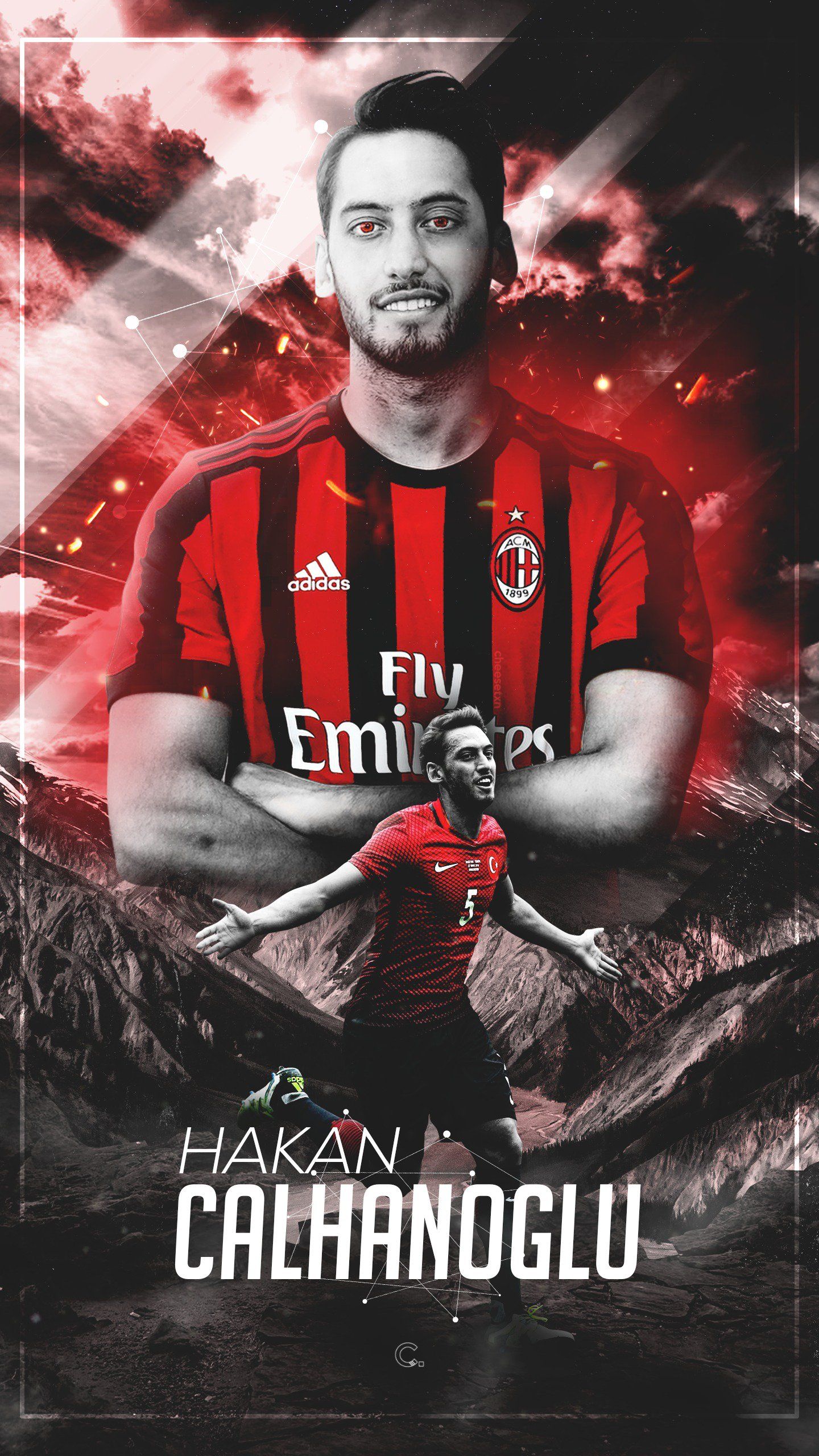 1440x2560 Hakan Calhonoglu Wallpaper