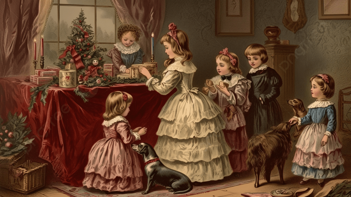 1200x673 Victorian Christmas Picture Background