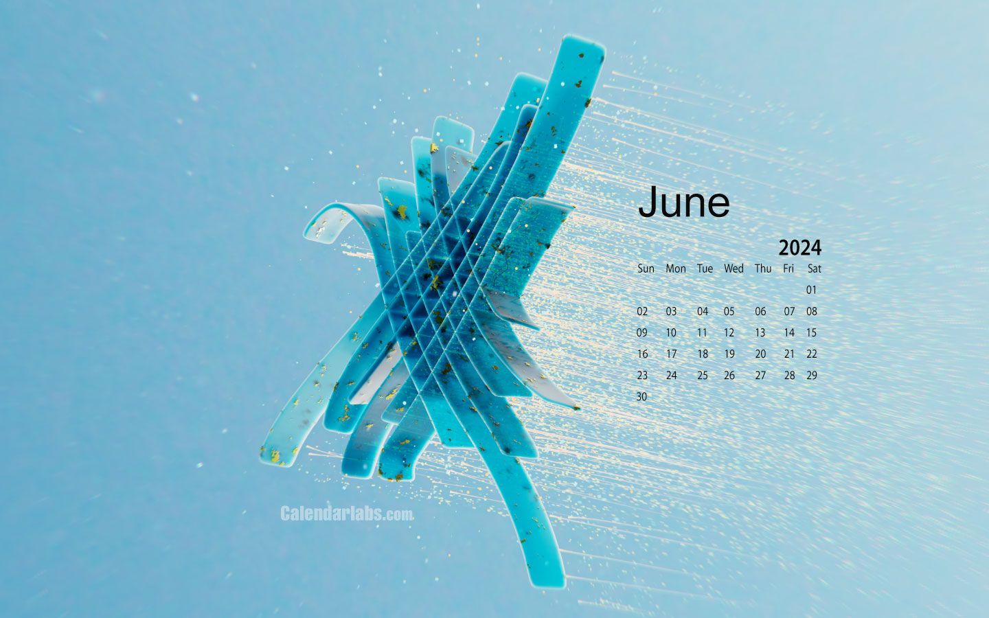 1440x900 June 2024 Desktop Wallpaper Calendar
