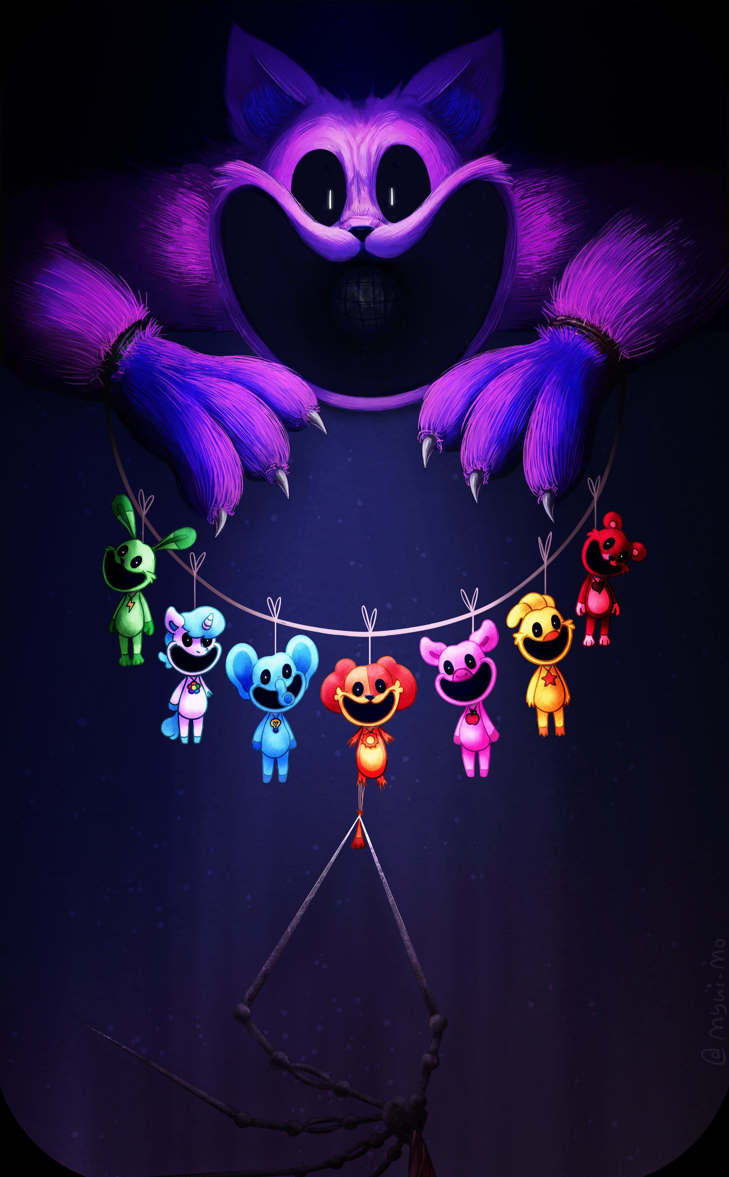 2480x4000 Poppy Playtime Characters Wallpaper