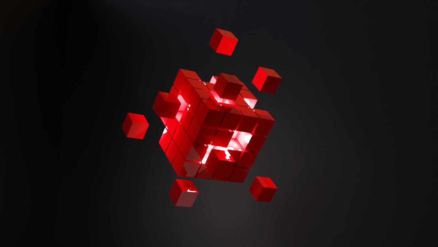 1400x788 Sci Fi Cube, Desktop Wallpaper, Light