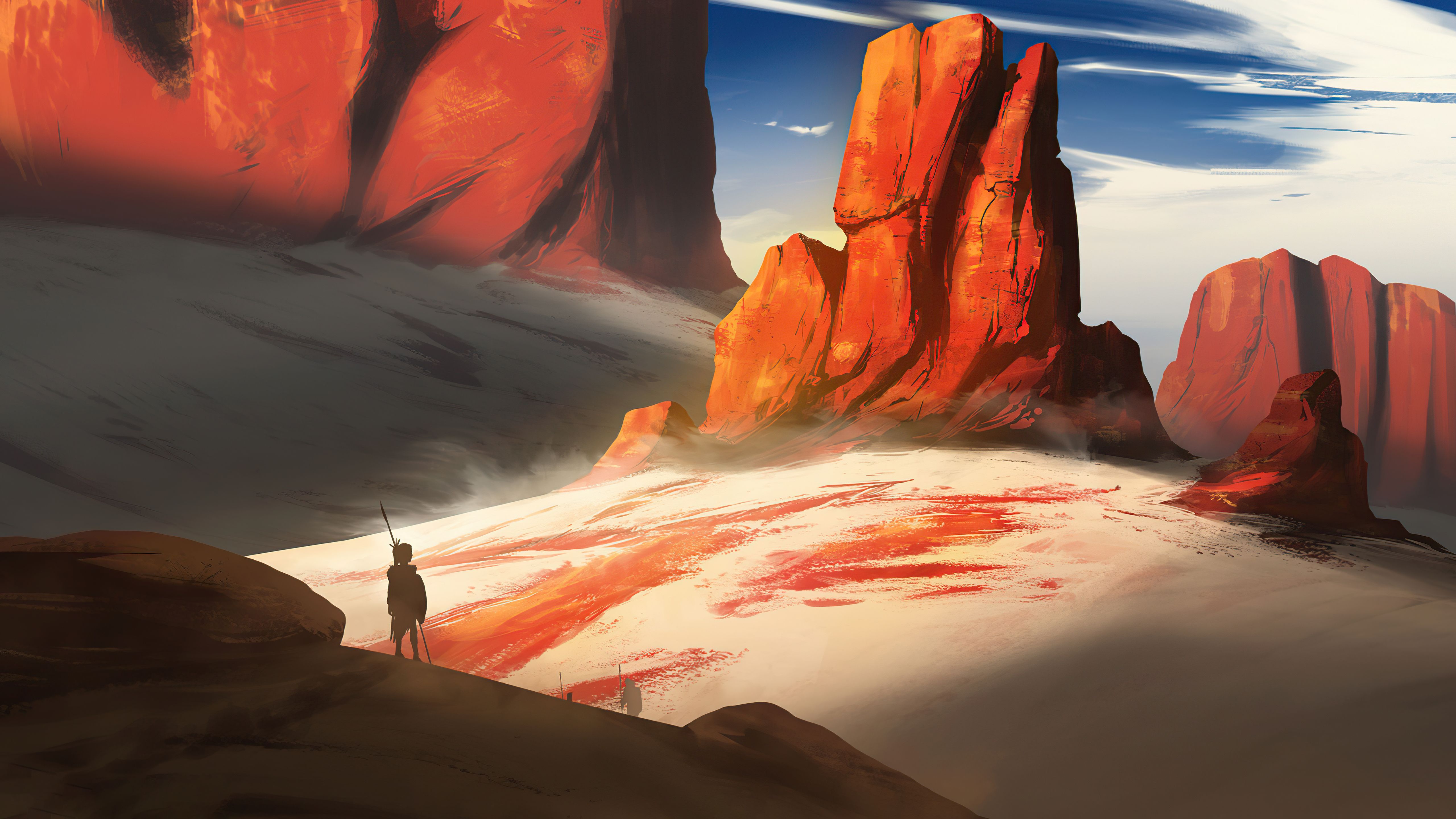 5120x2880 Redstone Blocks Wallpaper, HD Artist