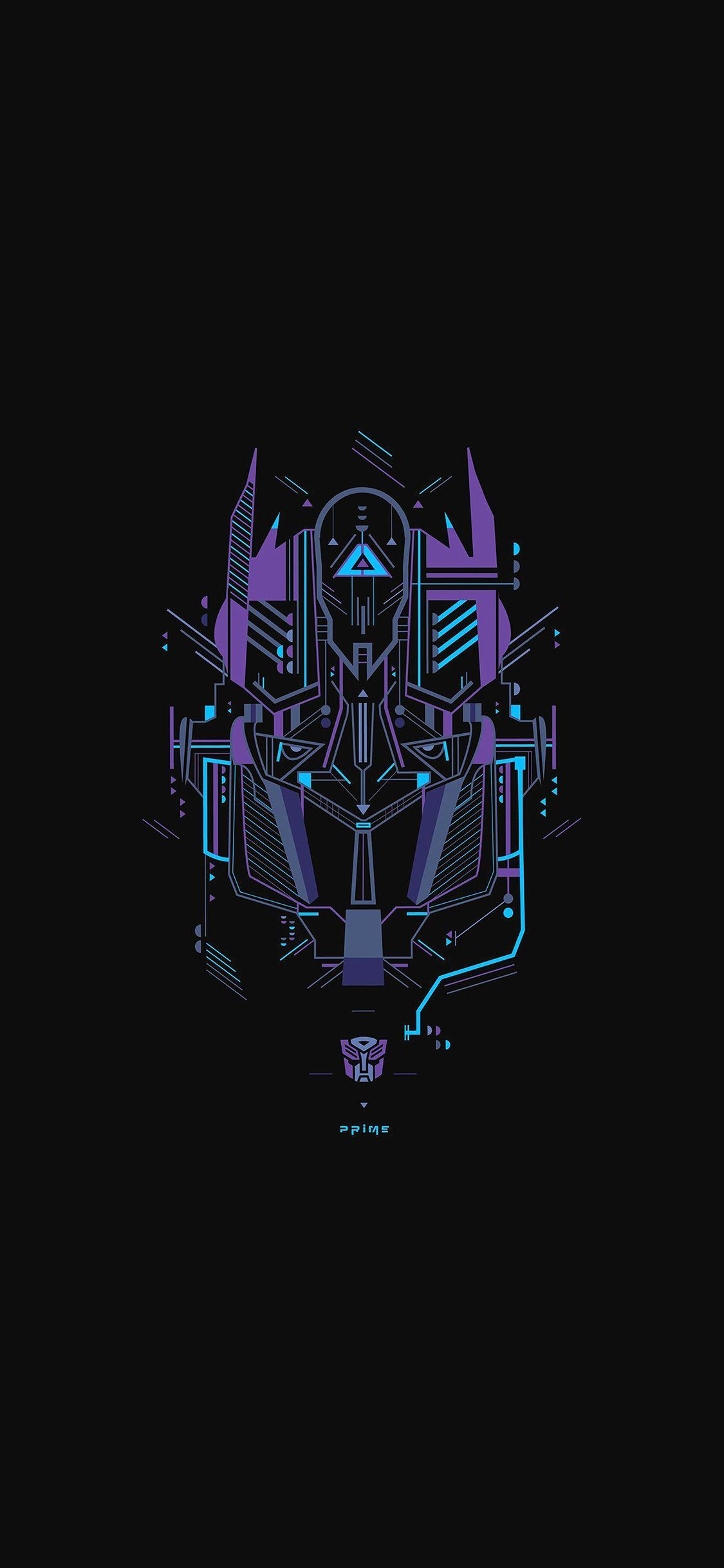 1125x2436 Transformer logo two art illust iPhone X Wallpaper Free