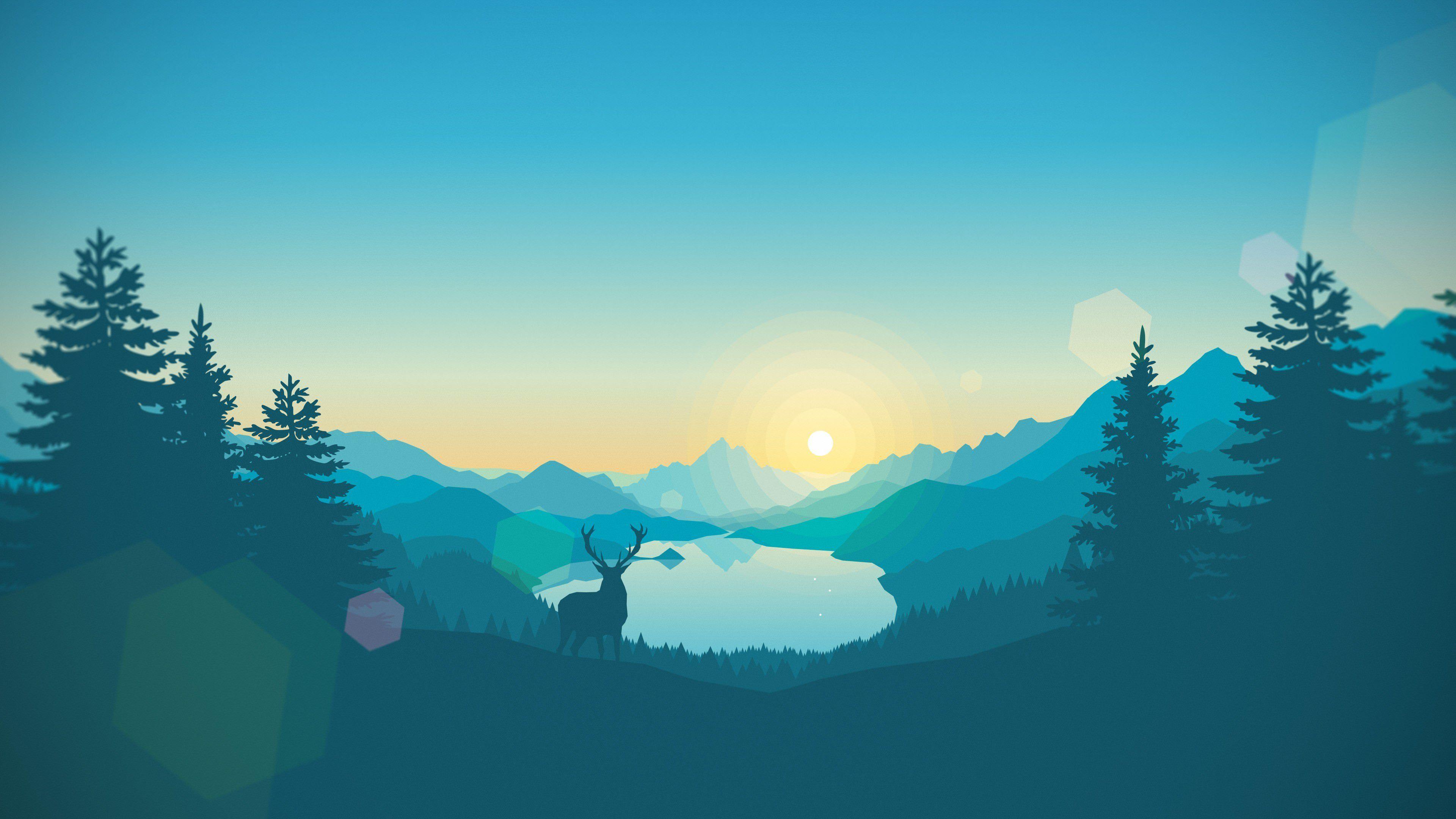 3840x2160 Minimalist Nature Scene 4K wallpaper