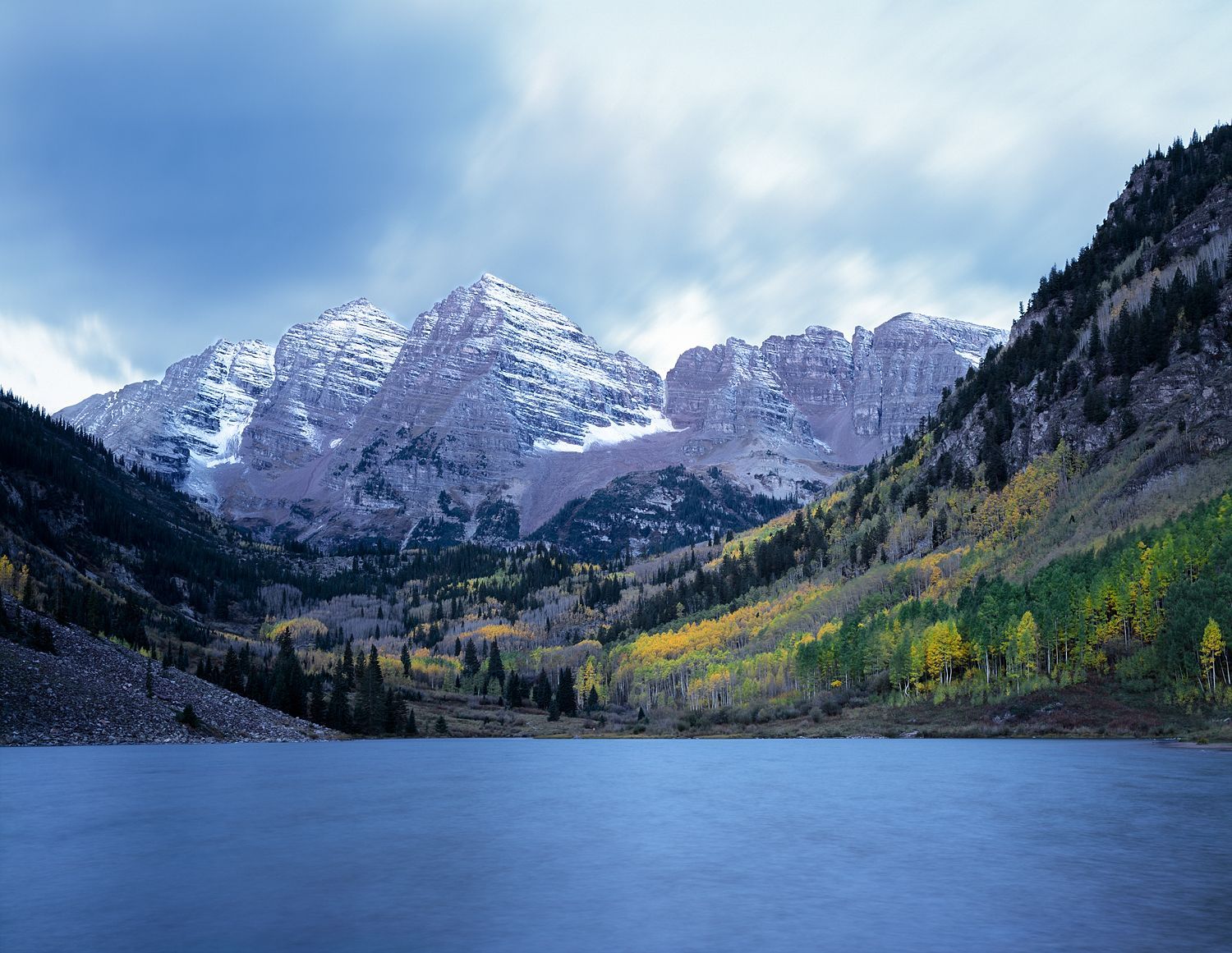 1500x1161 Maroon Bells, Pre Dawn Moonlight, Fall