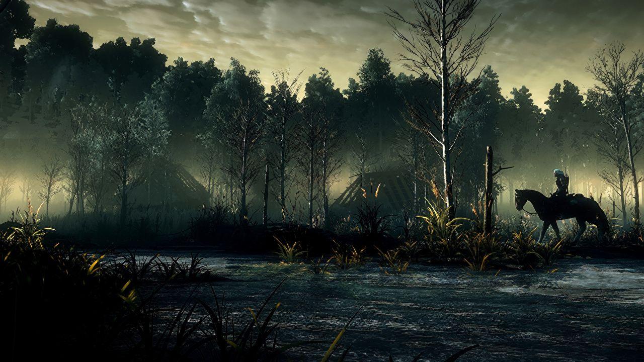 1280x720 Desktop Wallpaper The Witcher 3: Wild Hunt horse Fog Games