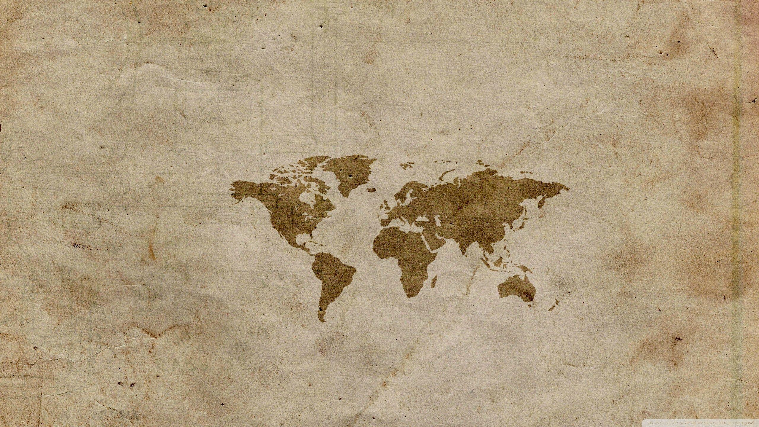 2560x1440 Vintage World Map Ultra HD Desktop Background Wallpaper for 4K UHD