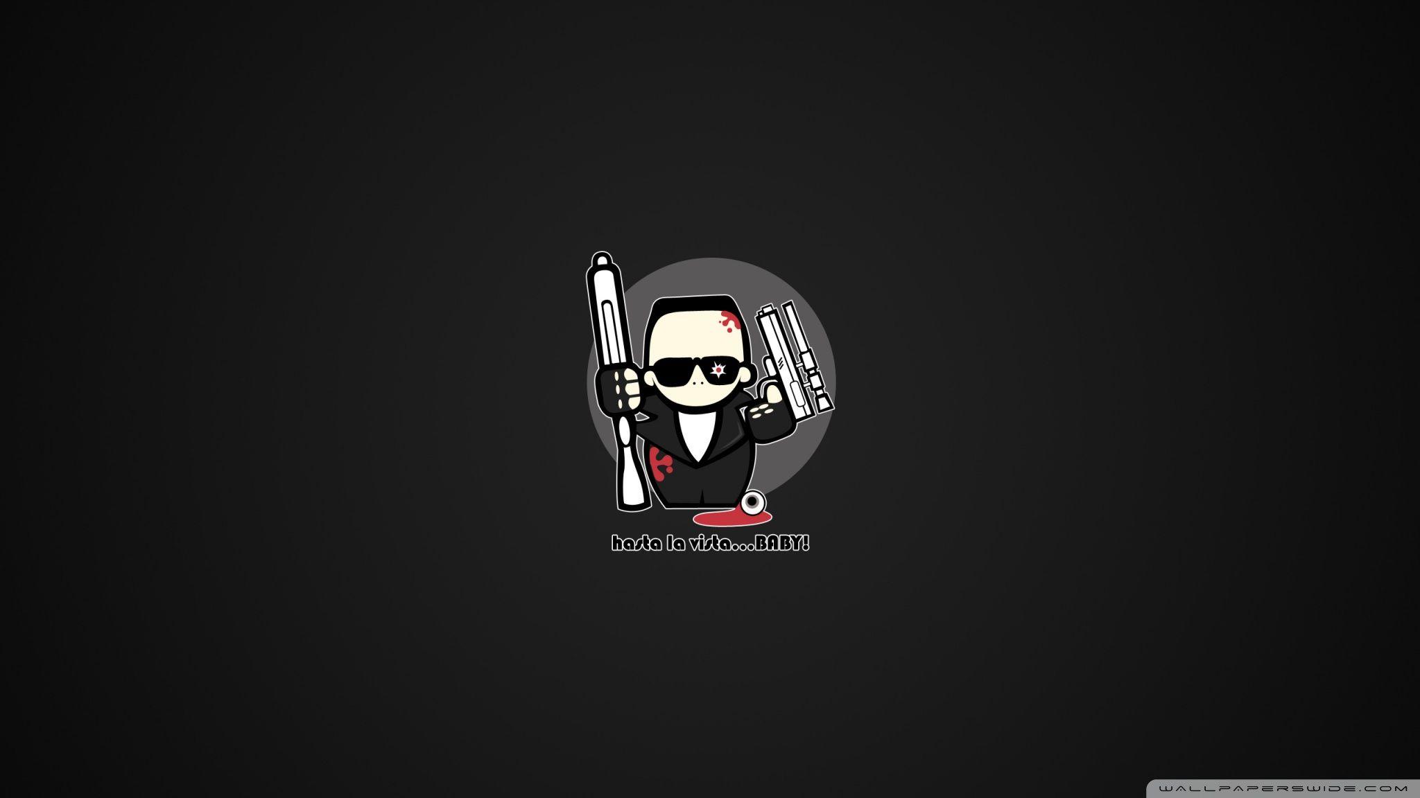 2048x1152 Funny Terminator Cartoon ❤ 4K HD Desktop Wallpaper for 4K