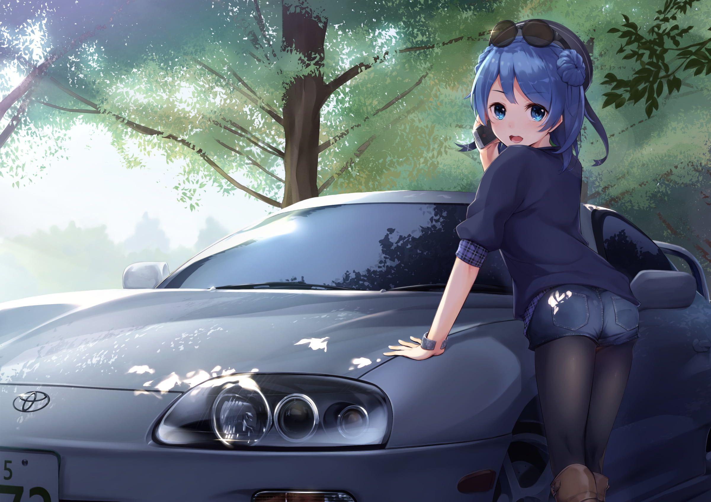 Anime Girl With Car Wallpapers Top Free Anime Girl With Car Backgrounds Wallpaperaccess