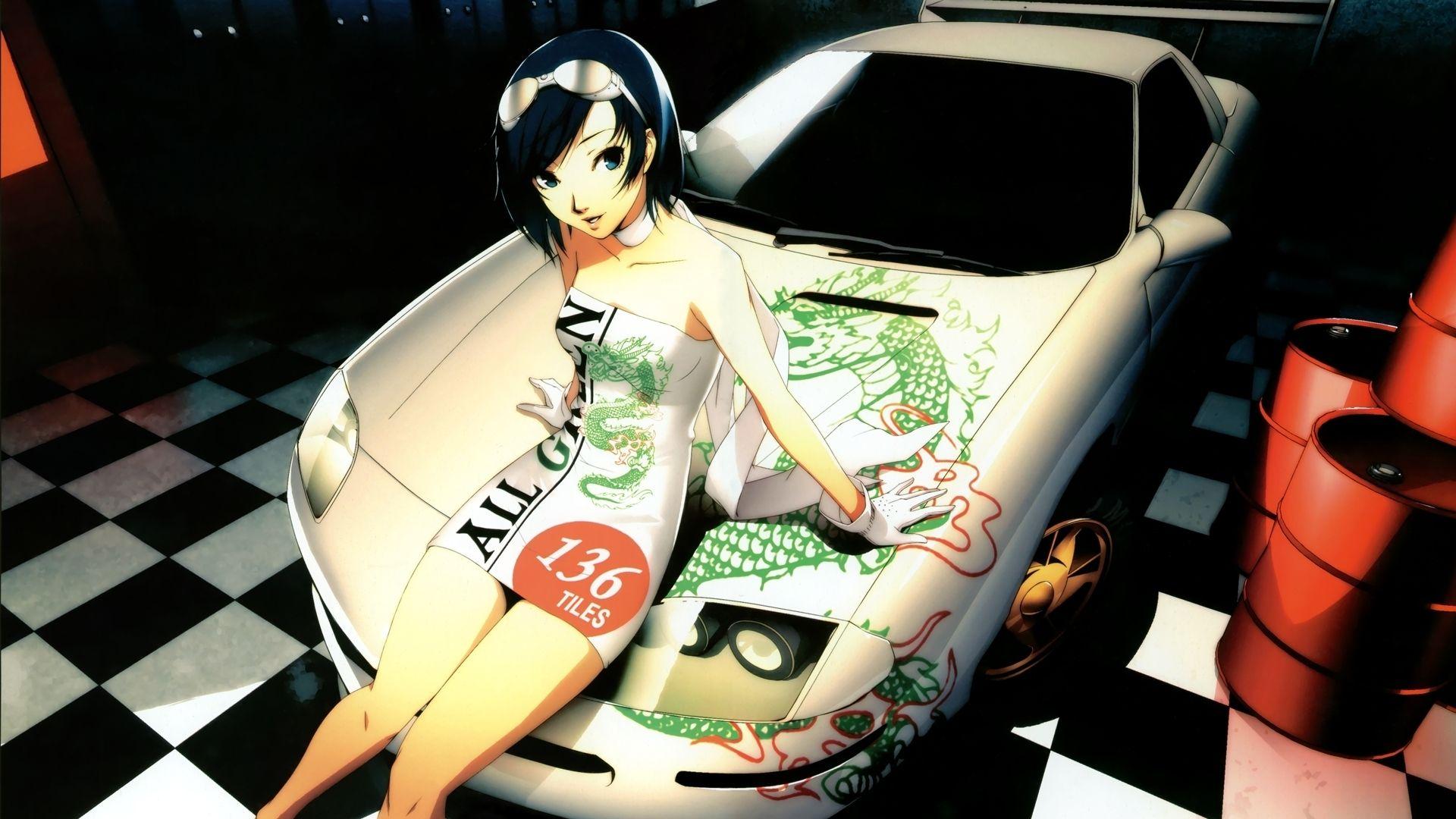 1920x1080 Anime Girl Car HD wallpaper