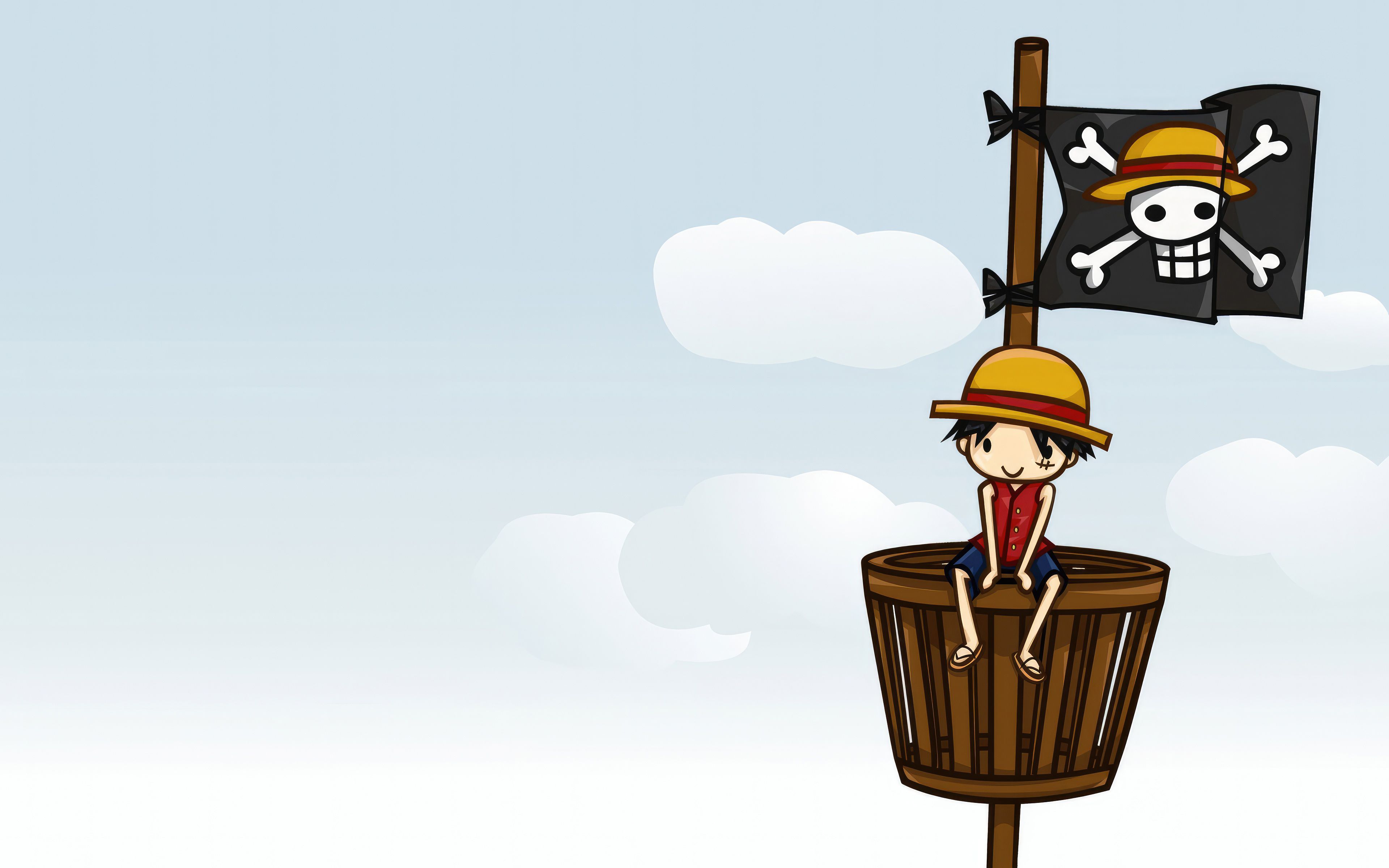 3840x2400 Monkey D Luffy Pirate Flag 4k Wallpaper