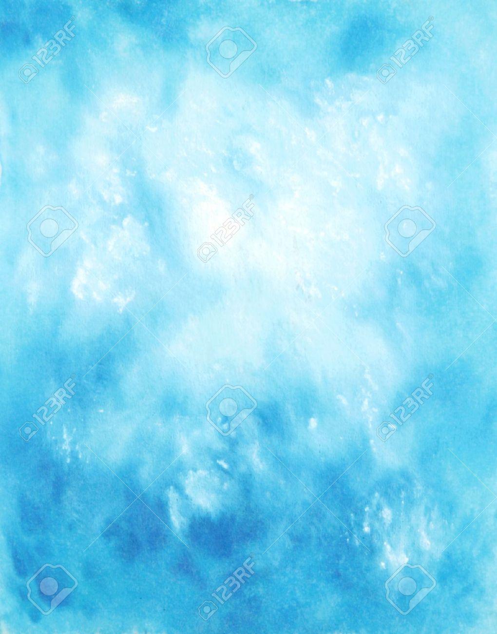 1020x1300 Abstract Hand Drawn Watercolor Background Blue Sky