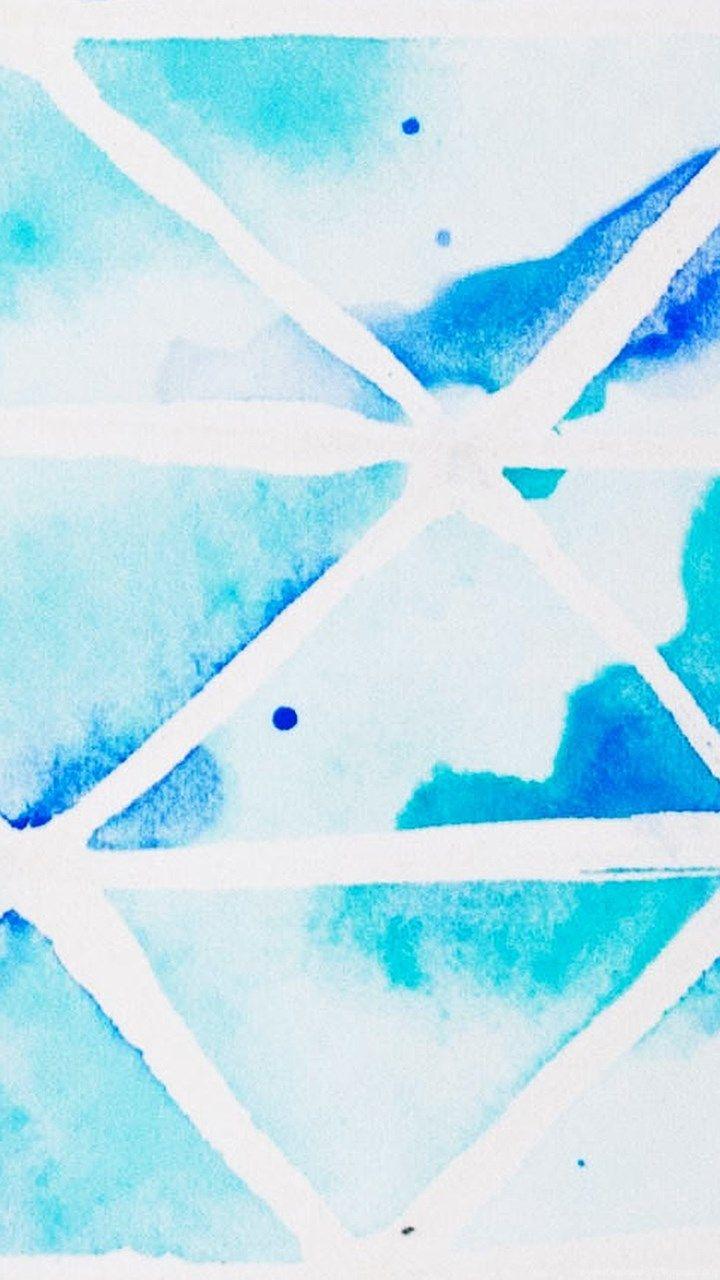 720x1280 Blue Watercolor Wallpaper Desktop Background