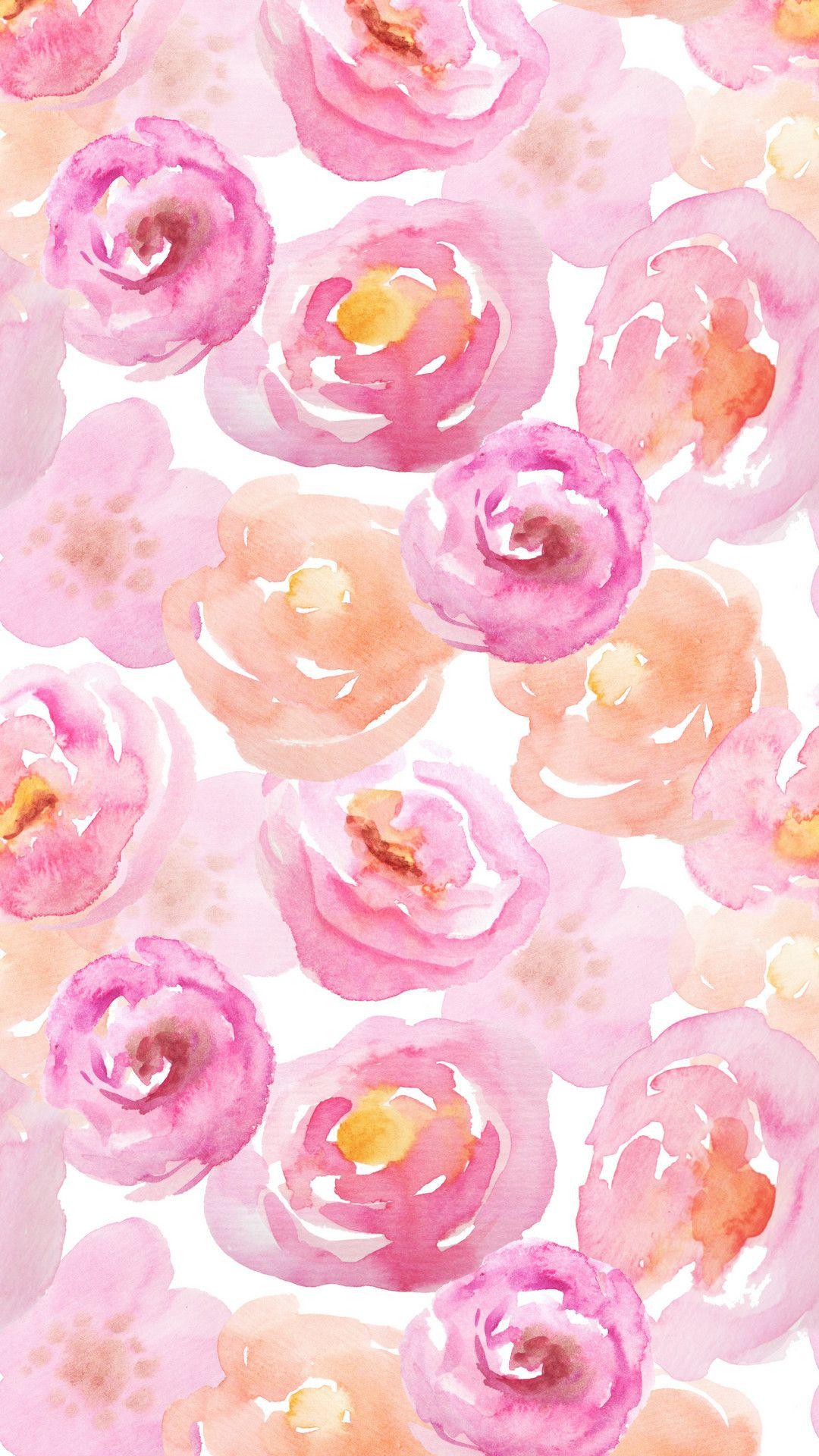 Pink Watercolor Flowers Wallpapers - Top Free Pink Watercolor Flowers  Backgrounds - WallpaperAccess