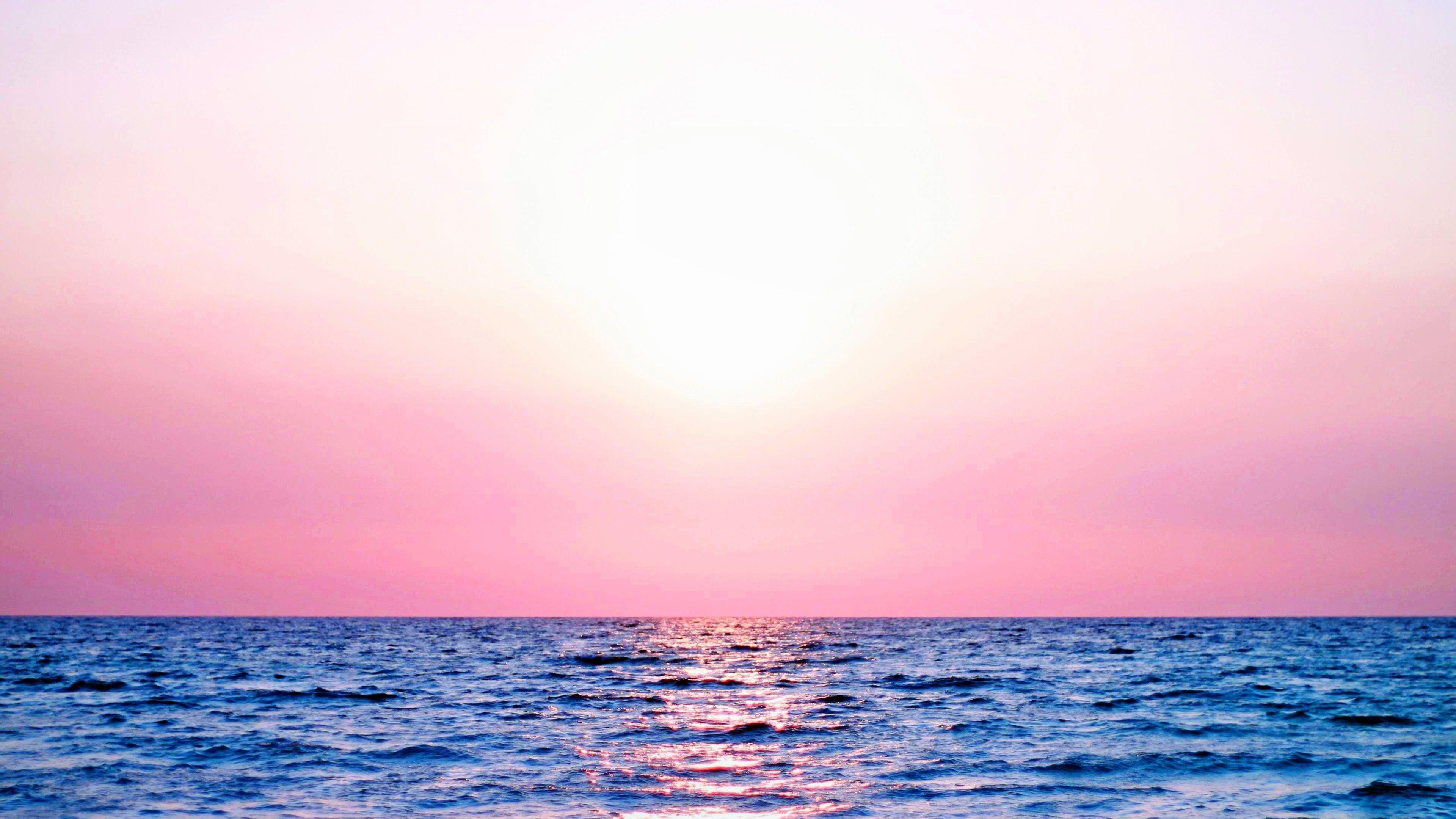 3840x2160 Sunset Pastel Sky Sea đầy màu sắc Hình nền - Bầu trời - Máy tính để bàn miễn phí