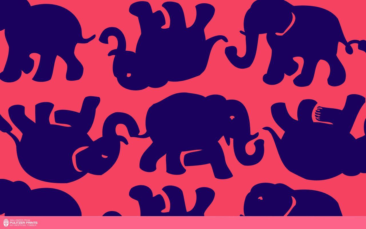 1280x800 Preppy Elephant Wallpaper