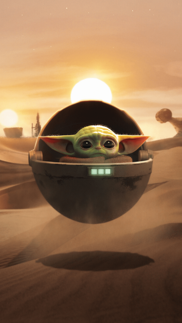 715x1271 Baby Yoda And Stitch Wallpaper
