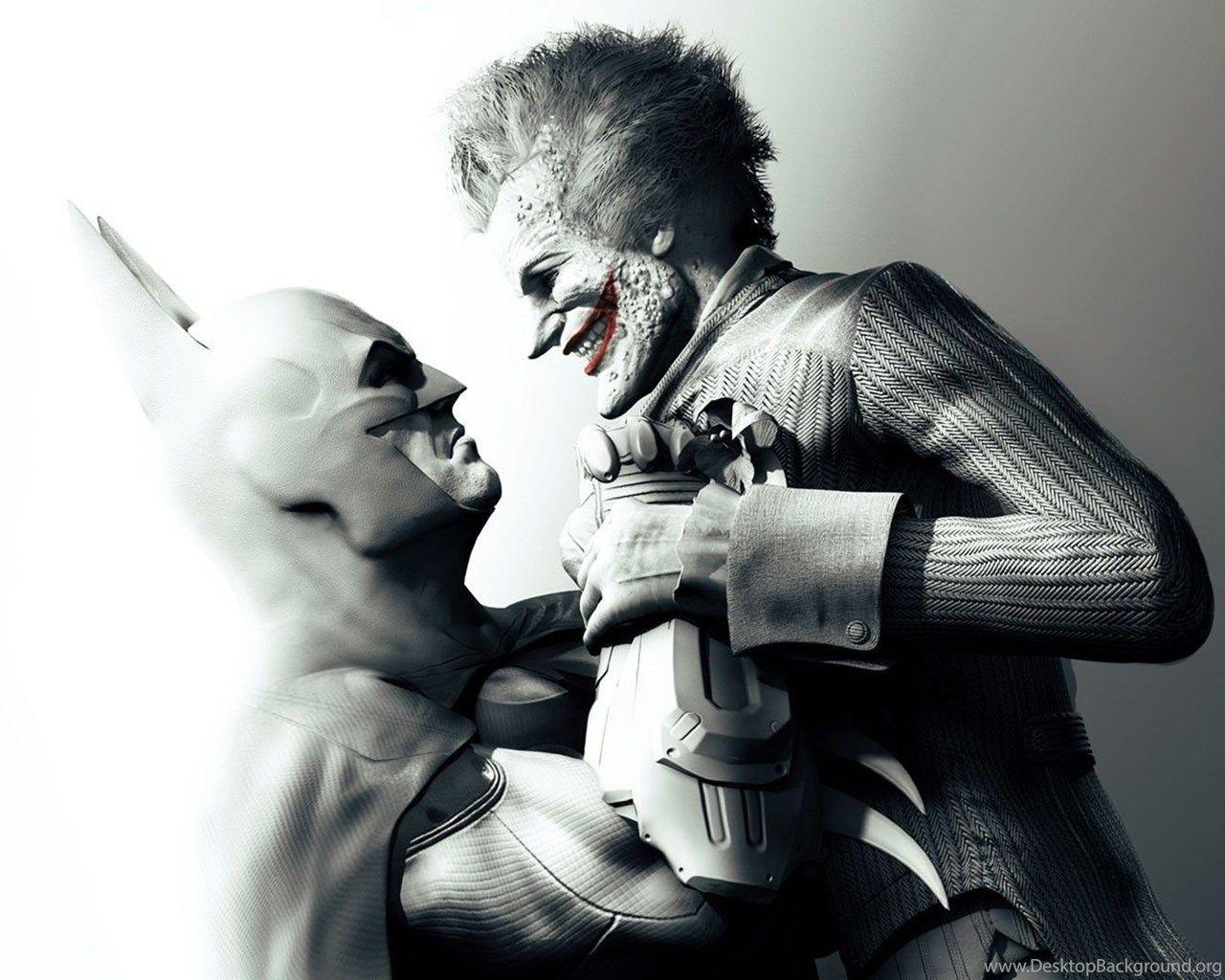 1280x1024 Batman Vs Joker Batman Arkham Asylum Wallpaper Game