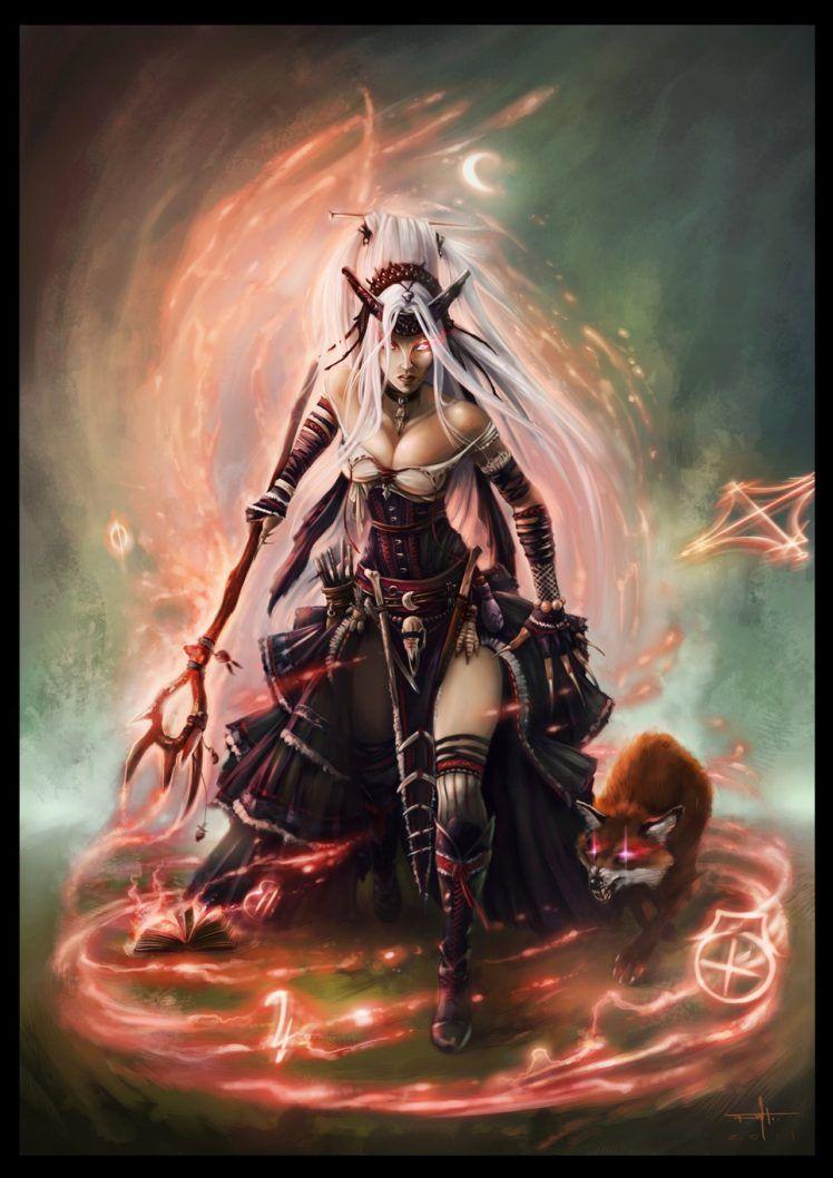 748x1058 Pathfinder, Witch, Realistic, Fox HD Wallpaper / Desktop