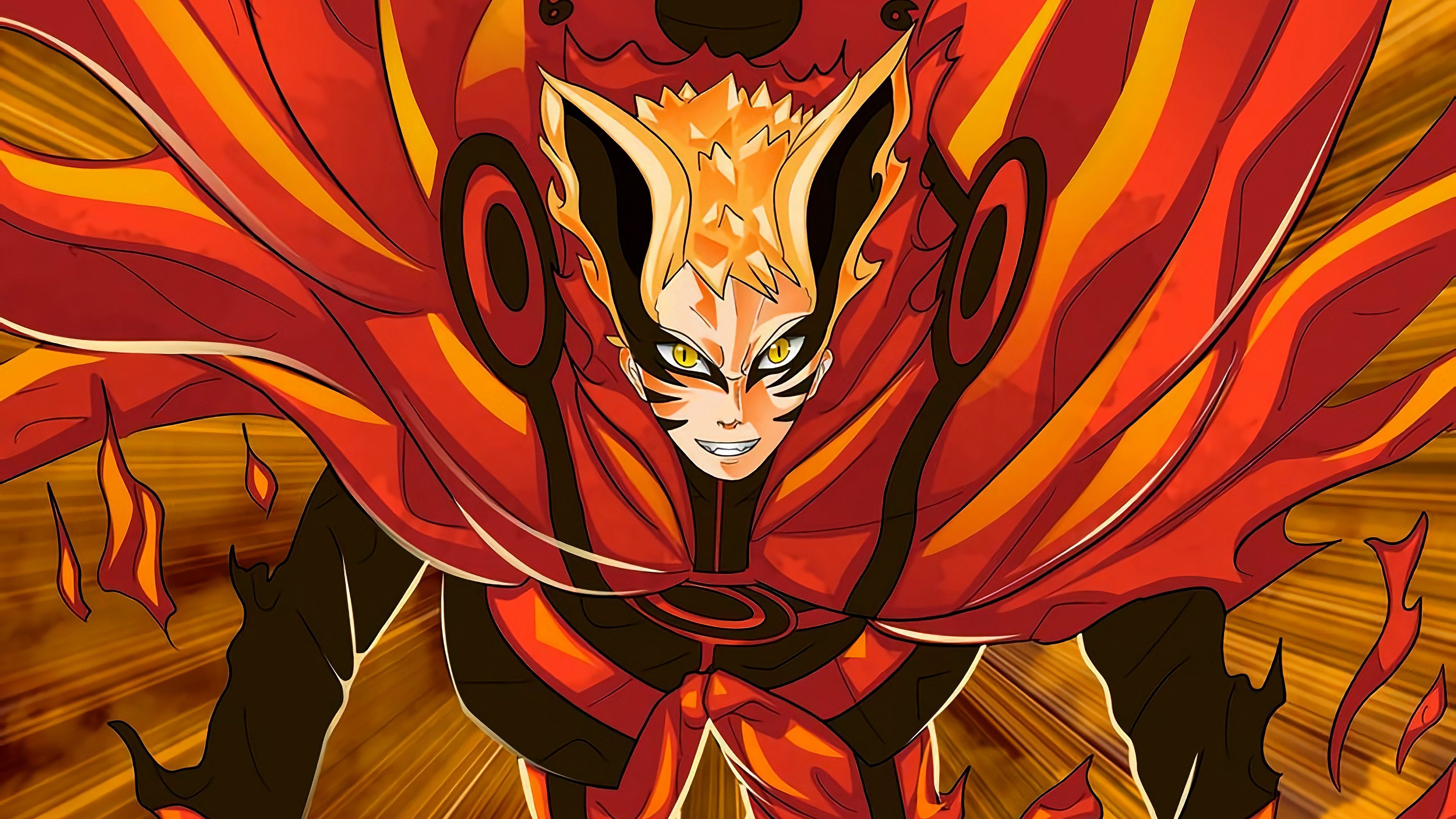 3840x2160 Baryon Mode Naruto Anime Wallpaper 4K for Desktop