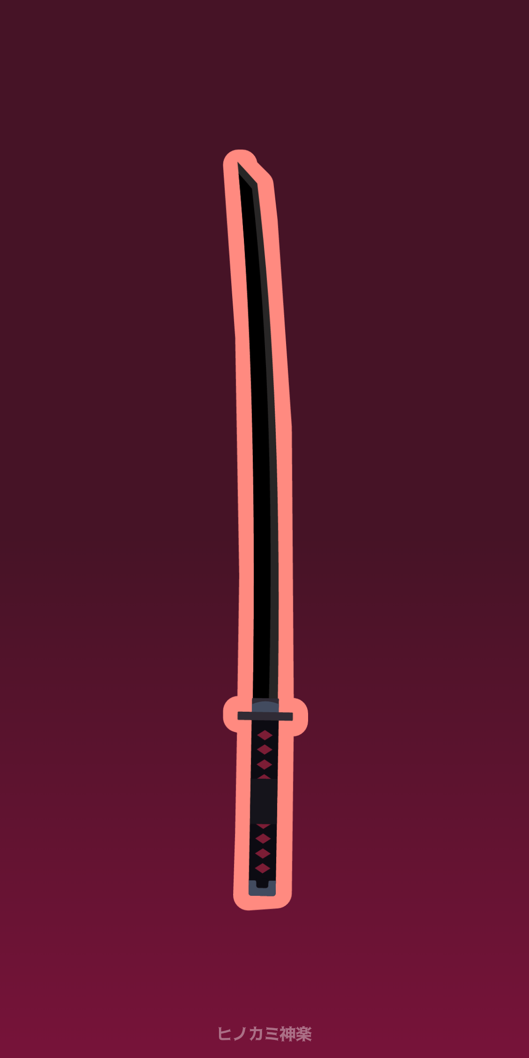 1080x2160 Tanjiro Nichirin Sword Minimalist
