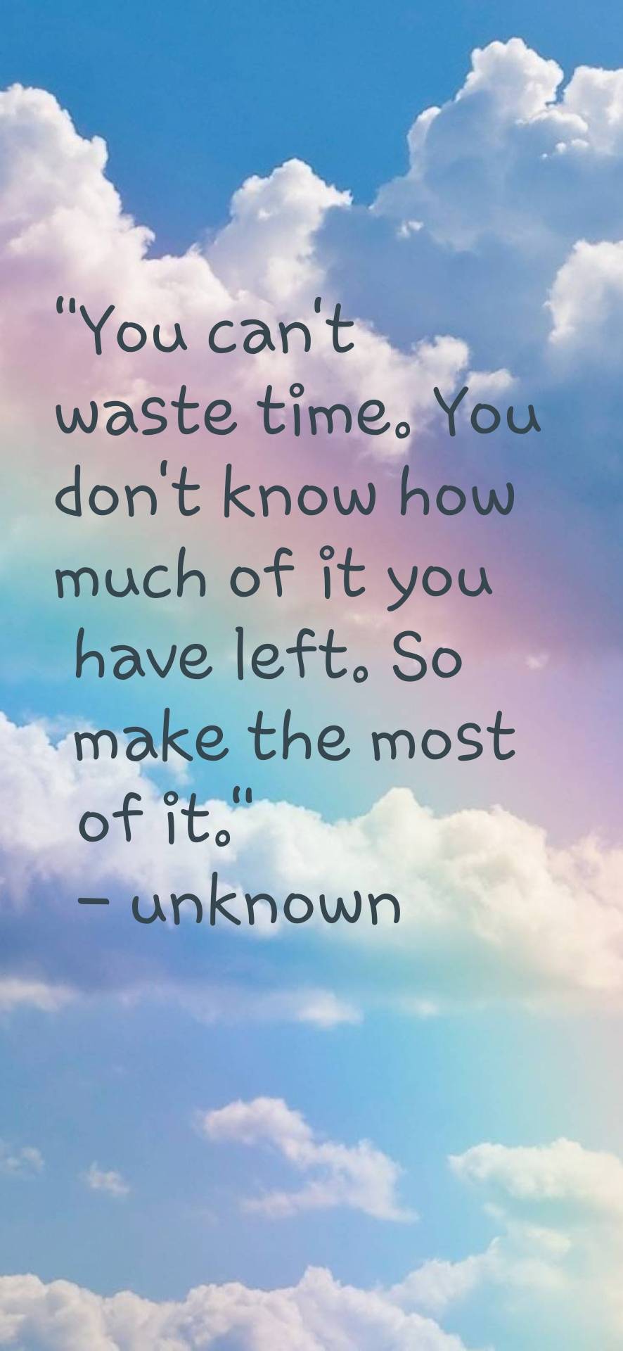 886x1920 Waste Time Wallpaper