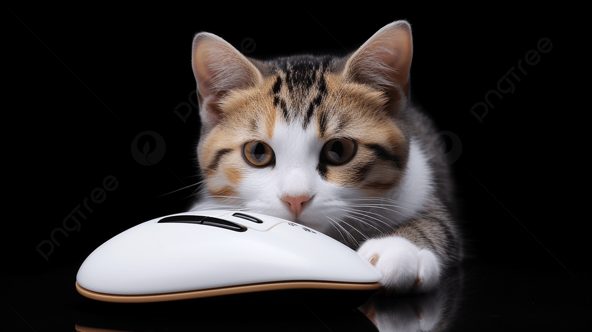 1200x673 Cat In Front Of A Computer Mouse
