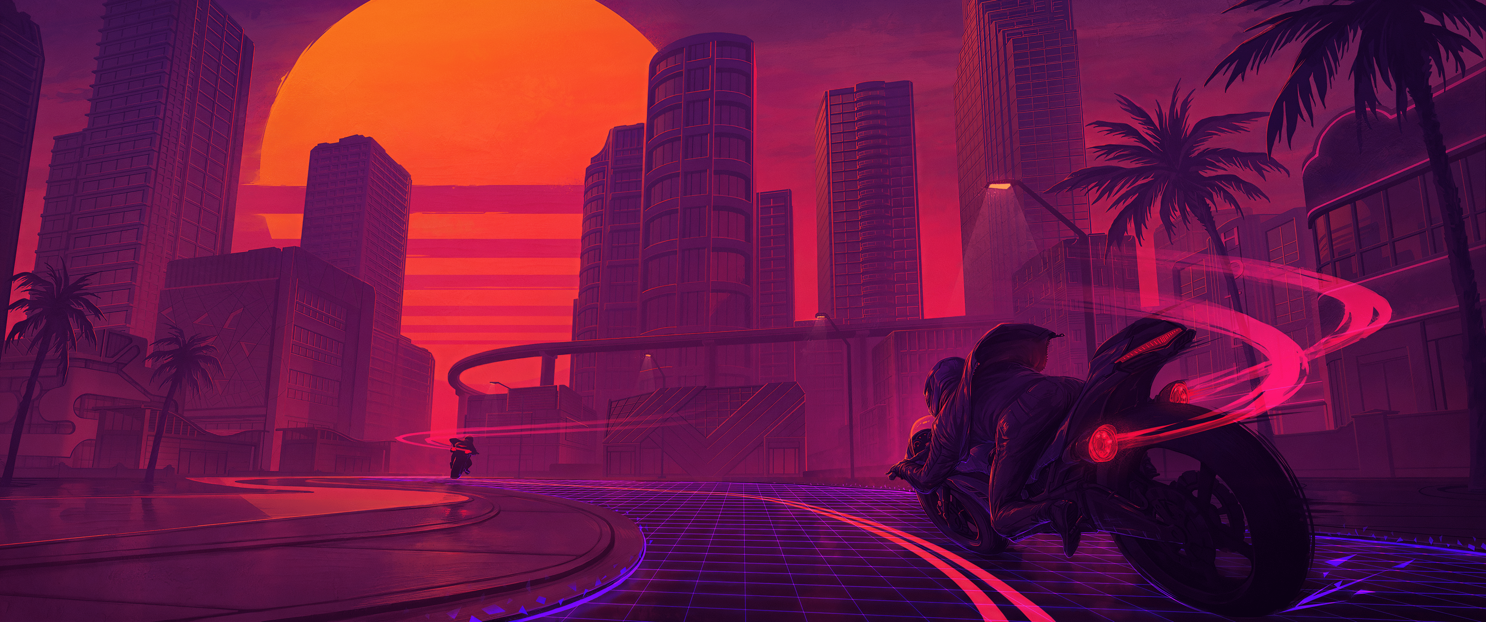 5160x2160 Neon Rider [5160x2160] : r