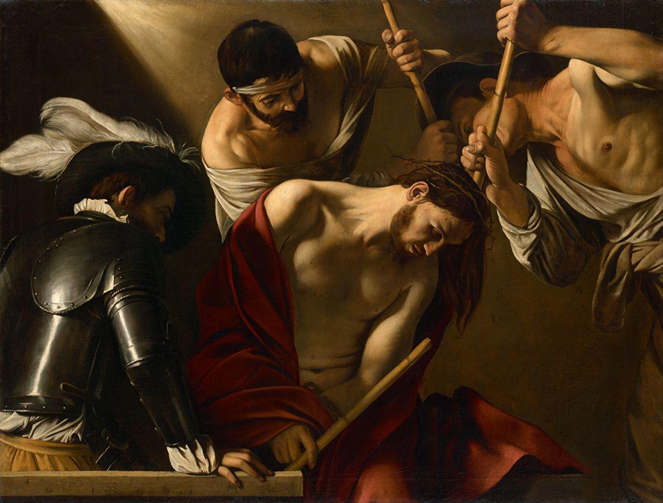 1349x1024 Photo Michelangelo Merisi da Caravaggio, The Crowning