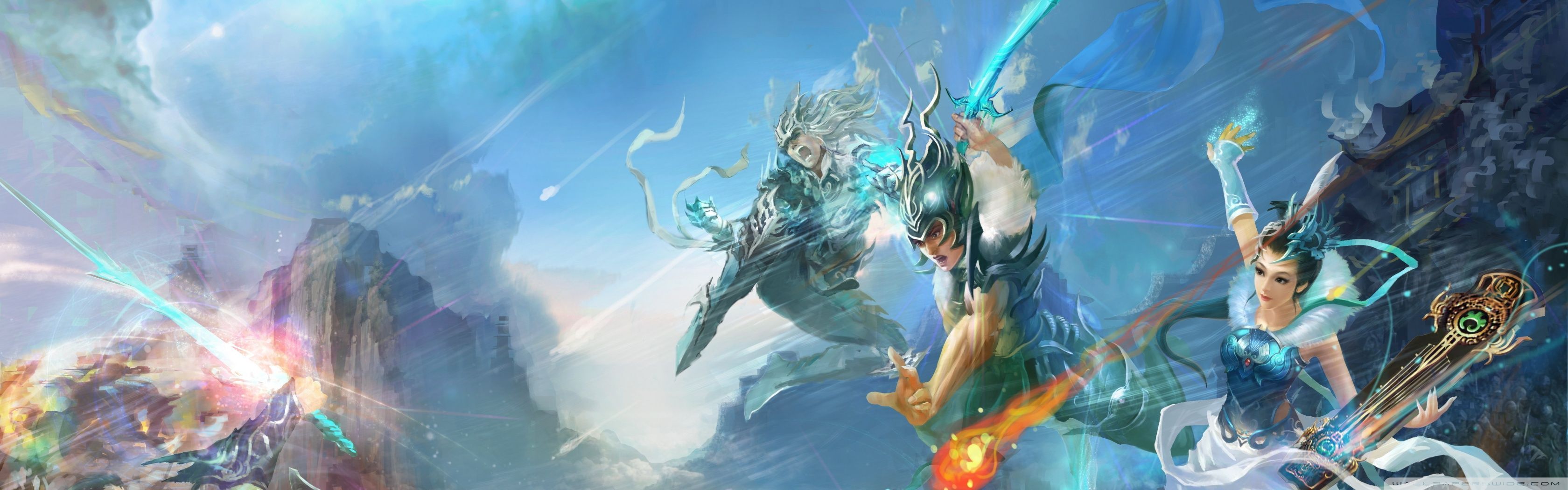 3360x1050 Jade Dynasty Battle Ultra HD Desktop