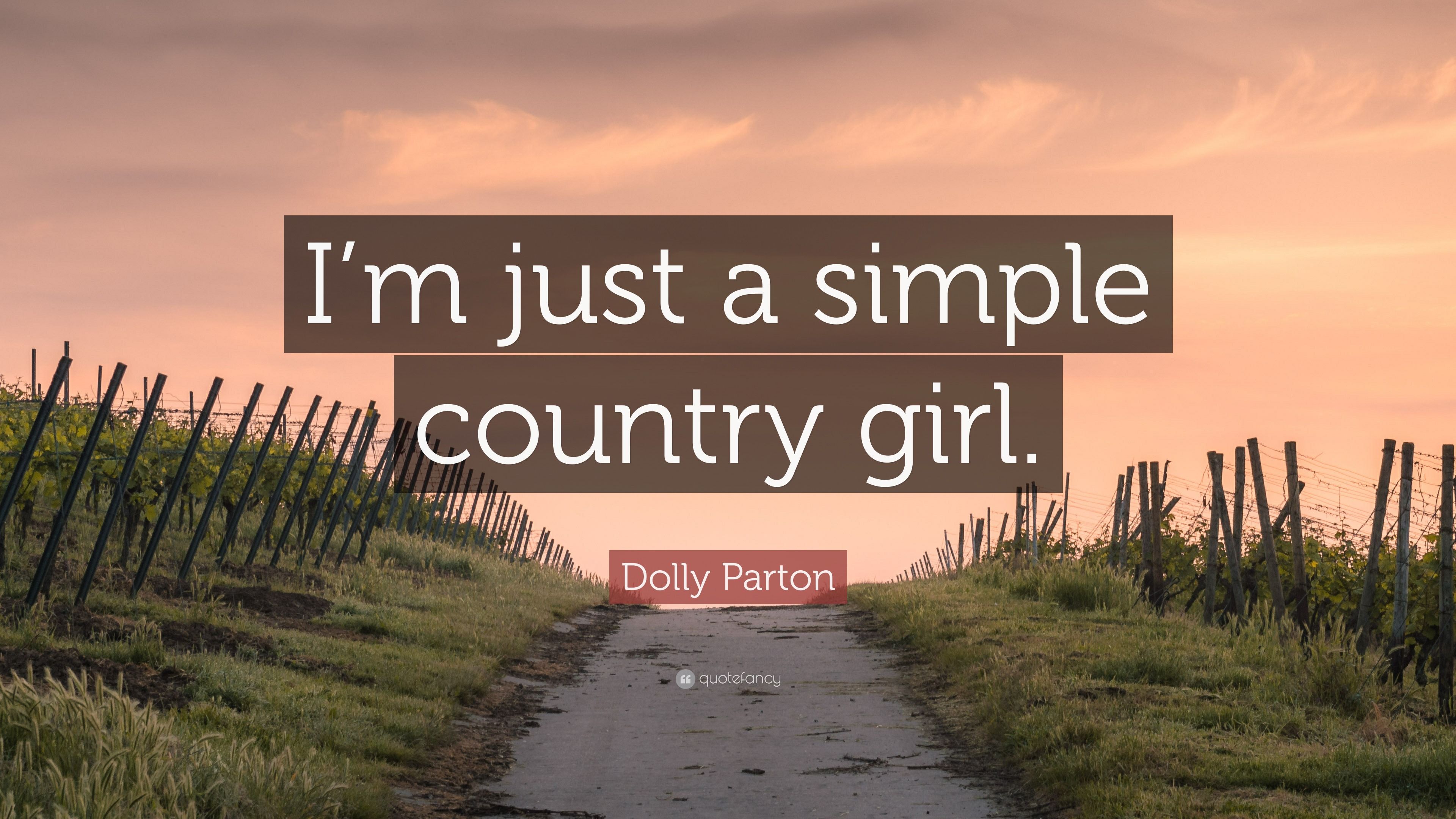 3840x2160 Dolly Parton Quote: “I'm just a simple