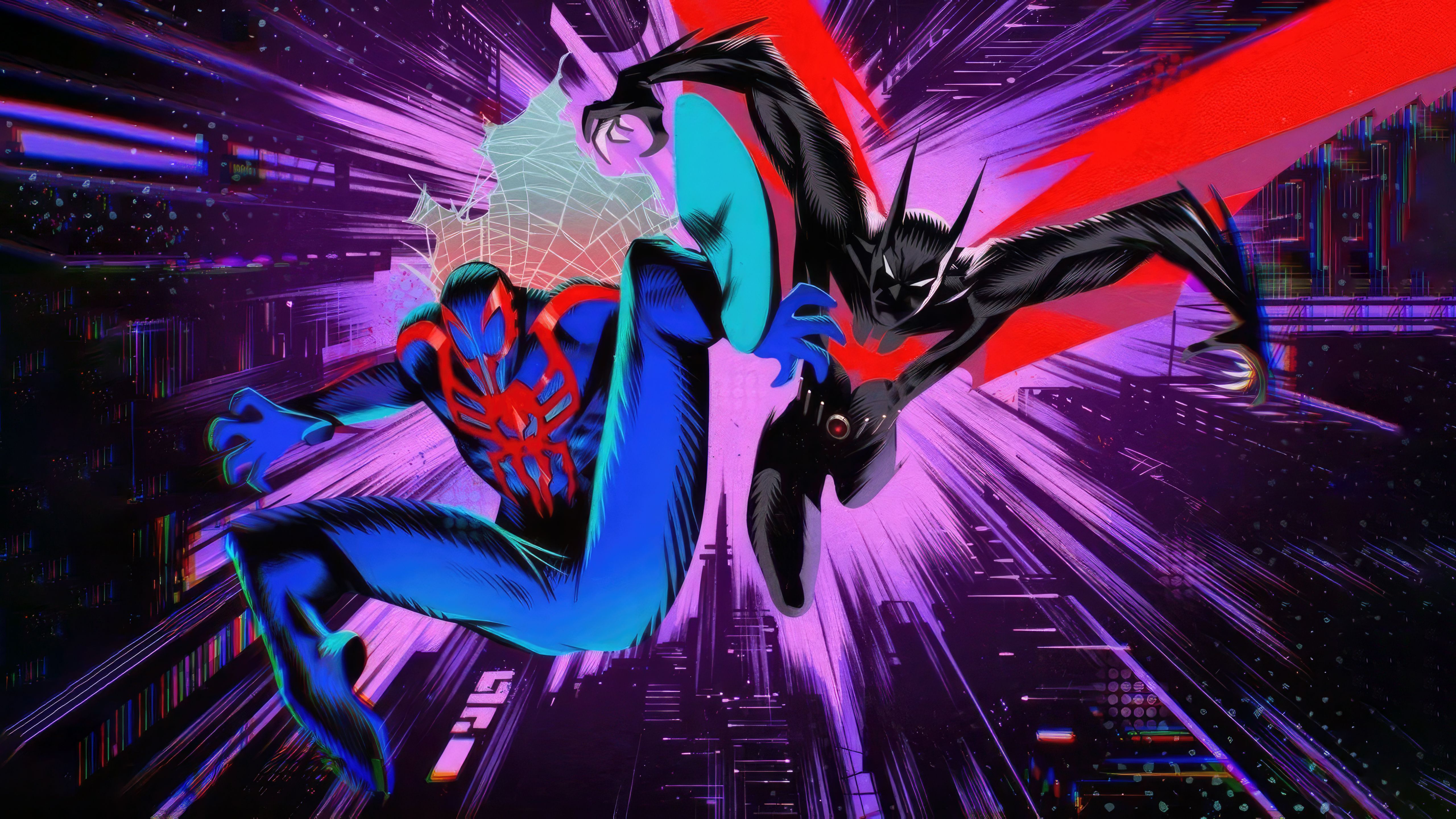 5120x2880 Spiderman 2099 And Batman Beyond Together 5k Wallpaper, HD Superheroes Wallpaper, 4k Wallpaper, Image, Background, Photos and Picture