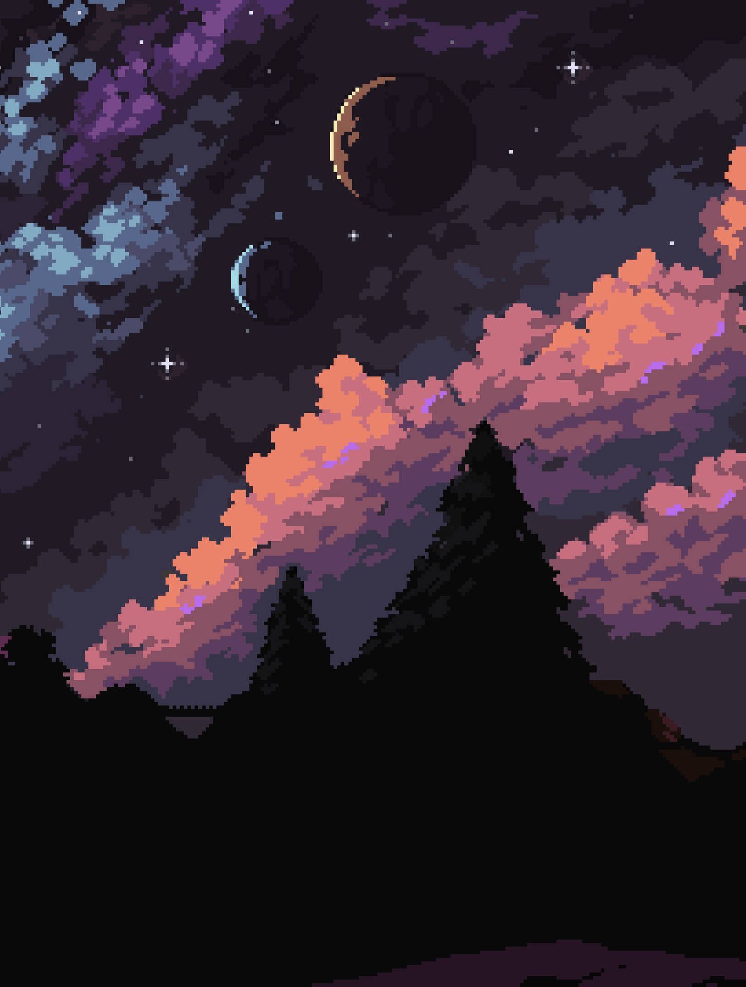 1451x1920 Dark Pixel Wallpaper