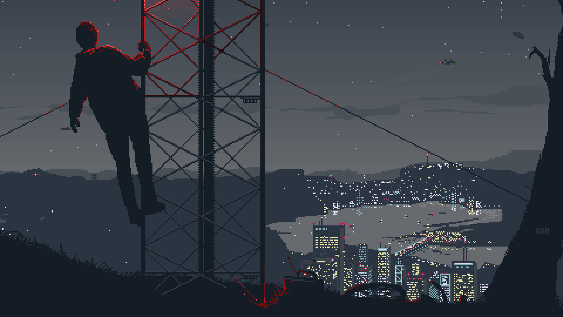 1920x1080 I've been coming here more often atmospheric pixel art wallpaper