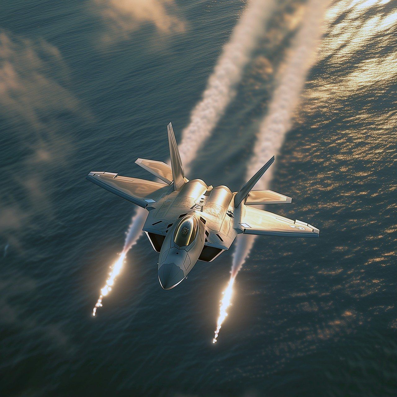 1280x1280 Download Ai Generated, Jet, Fighter Jet