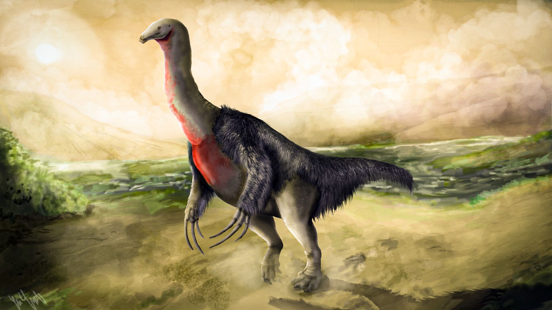 1920x1080 Therizinosaurus Wallpaper