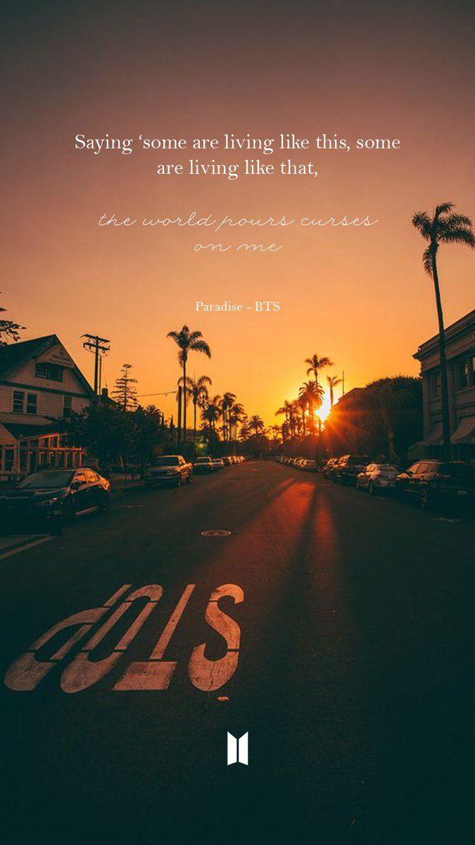 675x1200 BTS Lyrics ⁷ world pours curses on me. Paradise